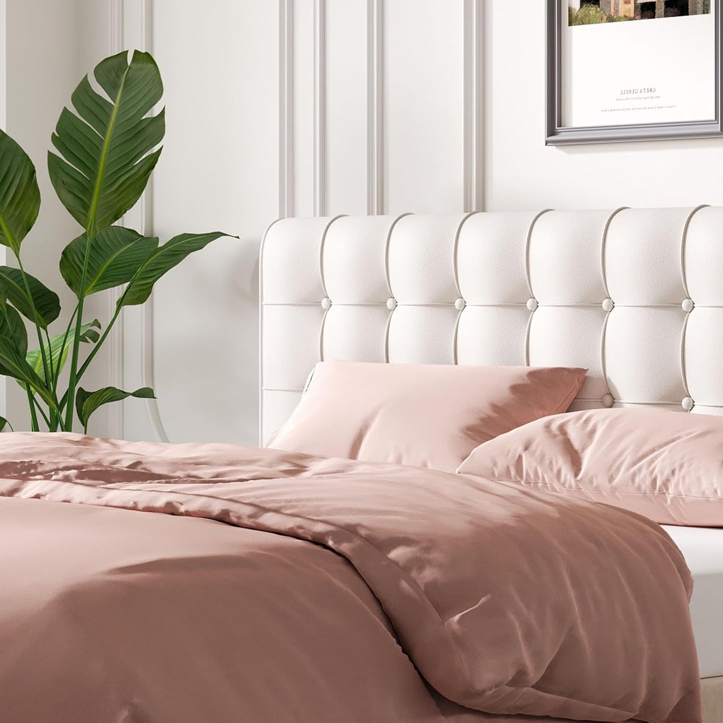 White Headboard Cushion Wall Mounted Headboard Support Pillow Bed Full Wedge Pillow for Back Relief Sitting Up Reading Pillow Dorm Essentials Upholstered Cushion for College Dorm Bedroom Comfort