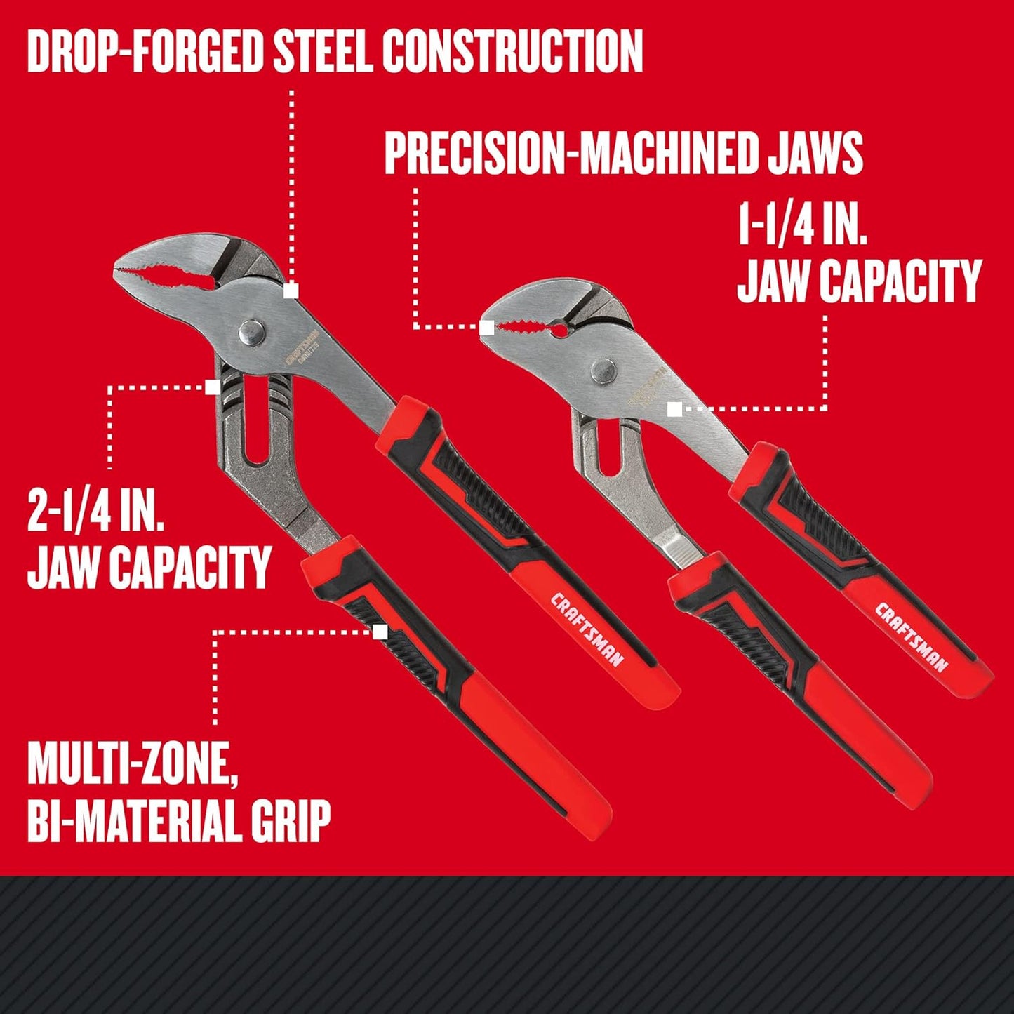 CRAFTSMAN Pliers, 8 & 10", 2Piece Groove Joint Set (CMHT82547)