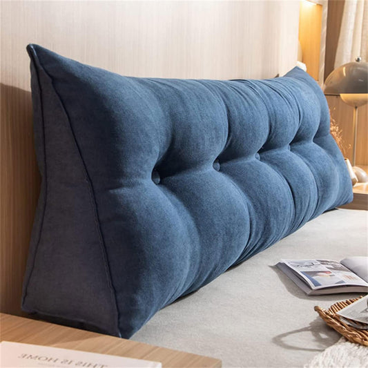 King Size Triangular Reading Bed Rest Pillow Large Bolster Cushion Headboard Backrest Wedge Pillow Neck Lumbar Support(Size:60x20x50cm(24x7.8x20),Color:E)