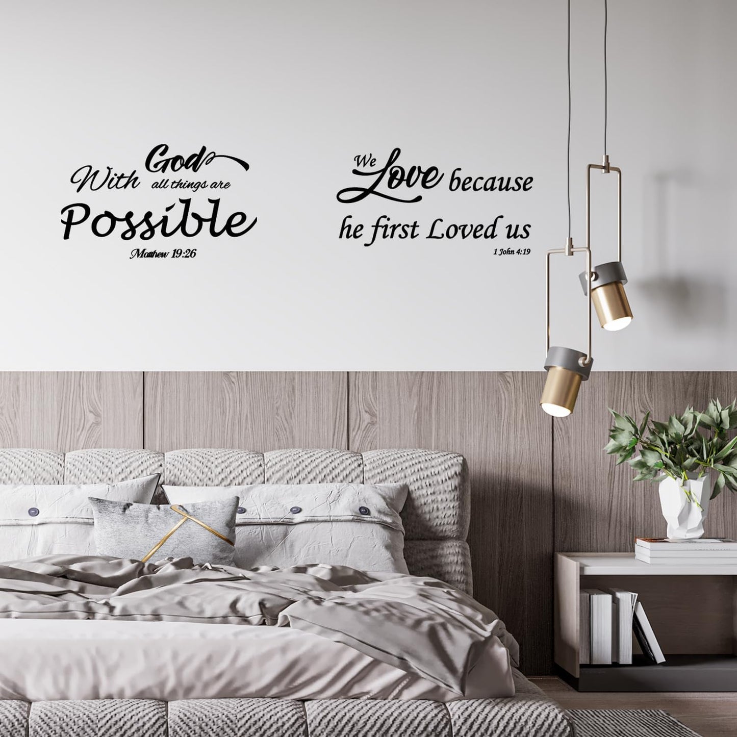 12 Pieces Bible Verse Wall Stickers, Inspirational Quote Wall Decals, Religious Motivational Wall Stickers, Peel and Stick, Scripture Wall Decal for Living Room Bedroom Bathroom Office