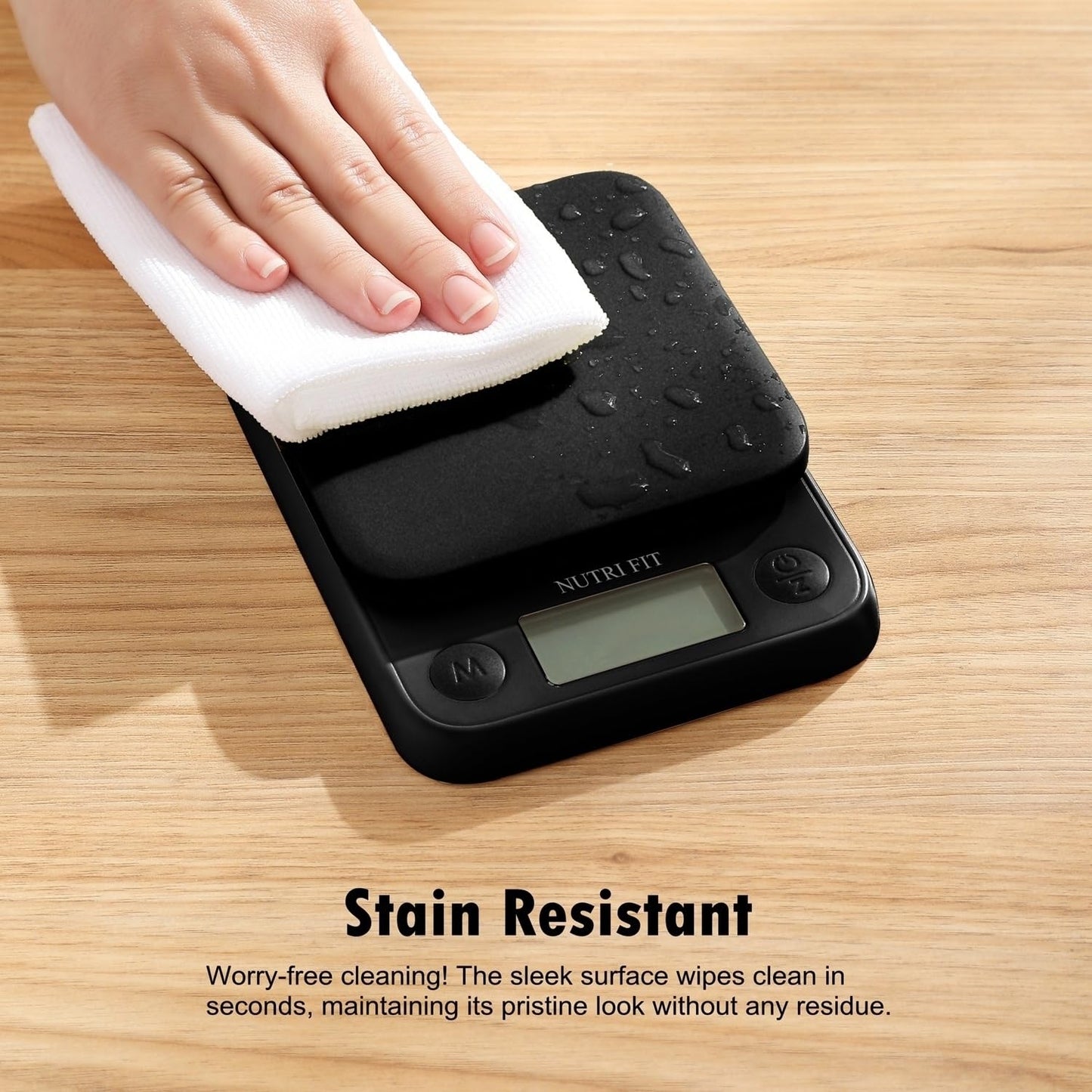 Food Scale Kitchen Scale Weight Grams and Ounces Small Digital Scale for Weight Loss Baking Cooking Coffee of NUTRI FIT, Max 11lb 0.5g Increment, LCD Smart Tare, Easy to Use for Travel, AAA Battery