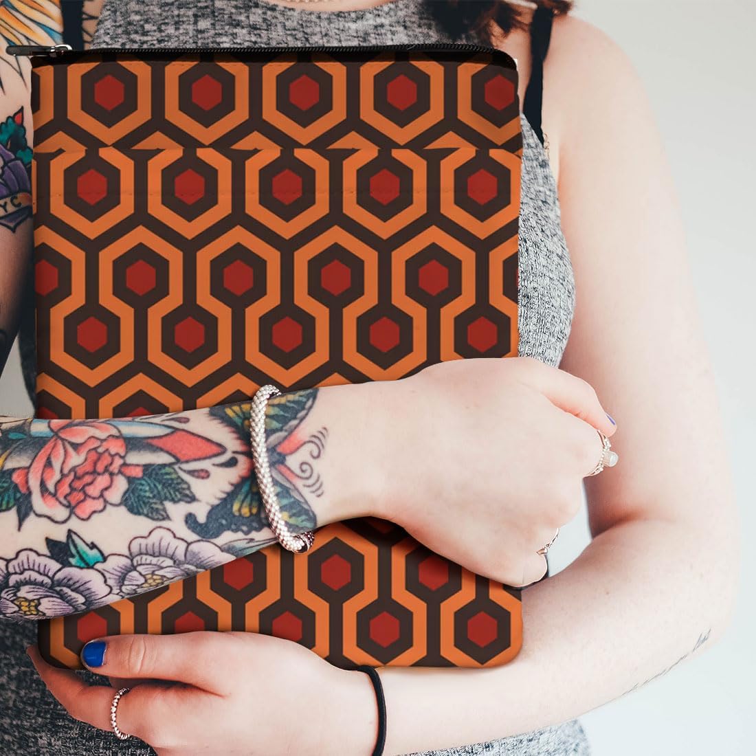 MAOFAED Horror Movie Inspired Gift Horror Movie Lover Gift Book Sleeve with Zipper Book Protector for Book Lover