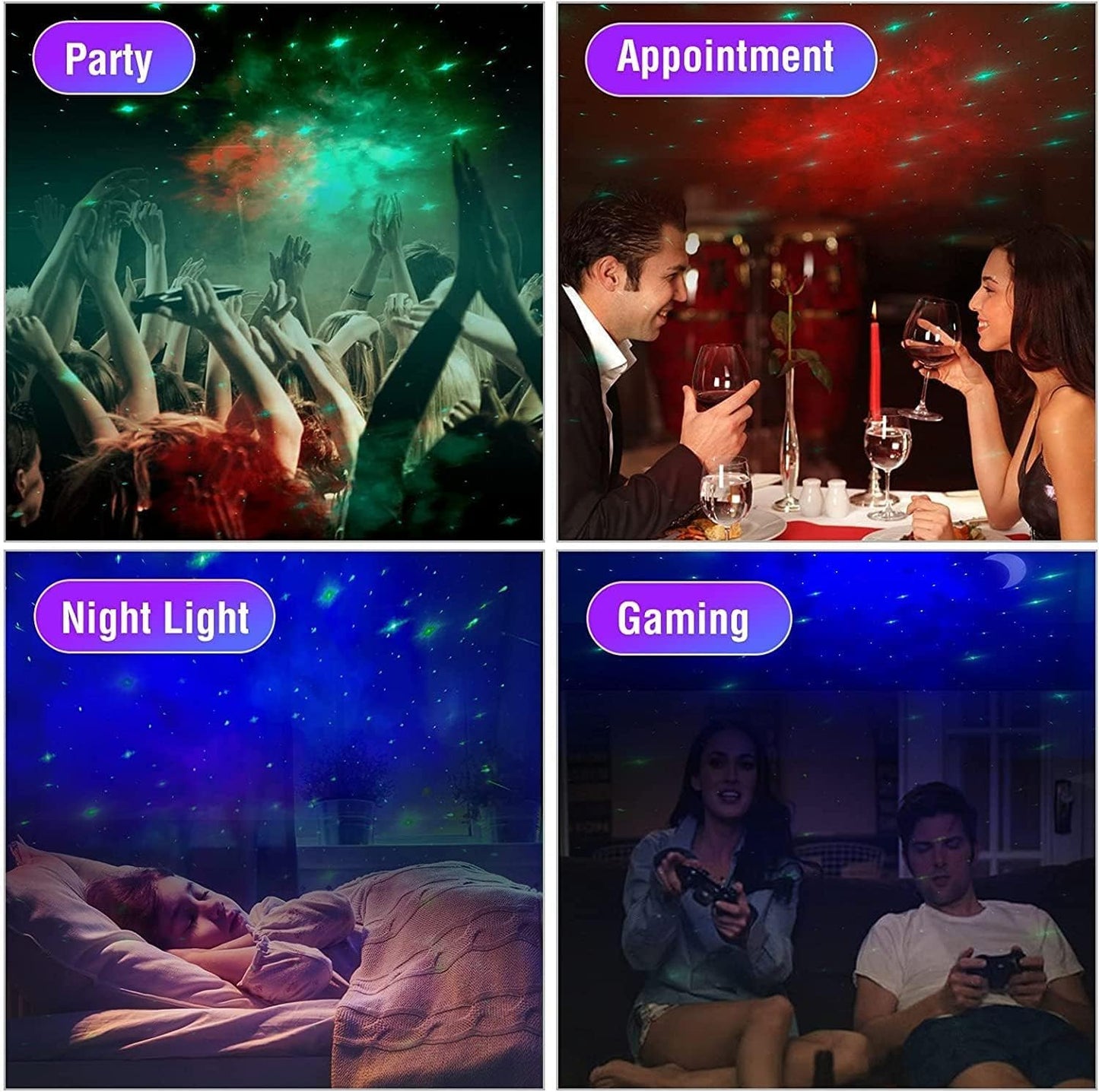 Galaxy Projector,Night Light Star Projector with Bluetooth Speaker, Remot Control LED Nebula Cloud Gift for Kids Room Bedroom Decor, Accompany,Night Light Ambiance