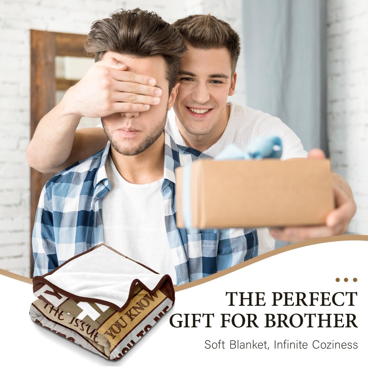 Gifts for Brother - Brother Gifts from Sister - Best Birthday Gift for Brothers Adult - Christmas | Fathers Day Blanket Gift for Brothers - Funny Gifts for Brother's - Soft Throw Blanket 60"x80"