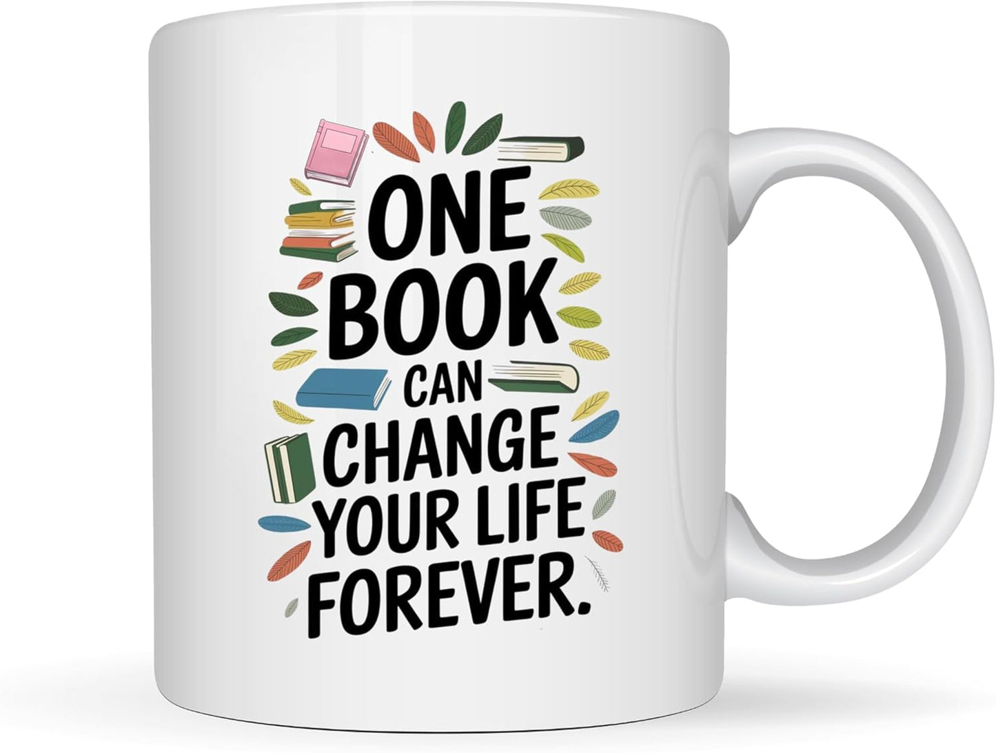 Book Lover Coffee Mug 11oz White - Book Change - Gift for Bookworm Reader Reading Lover Bookish Women