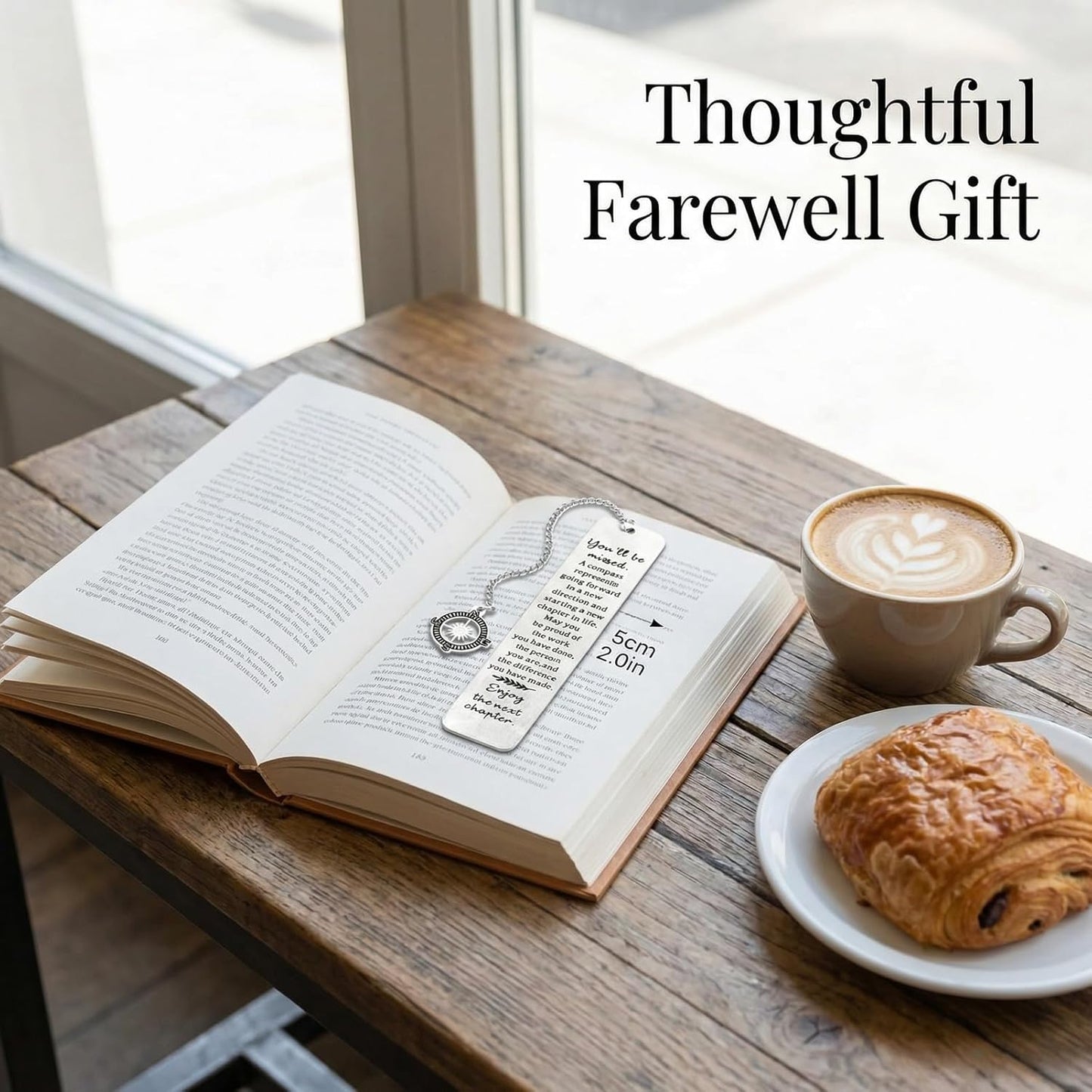 1 Pc Metal Bookmark, Farewell Gifts for Coworkers, Retirement Gifts for Women & Men, Bookmarks for Daily Reading & Going Away Presents