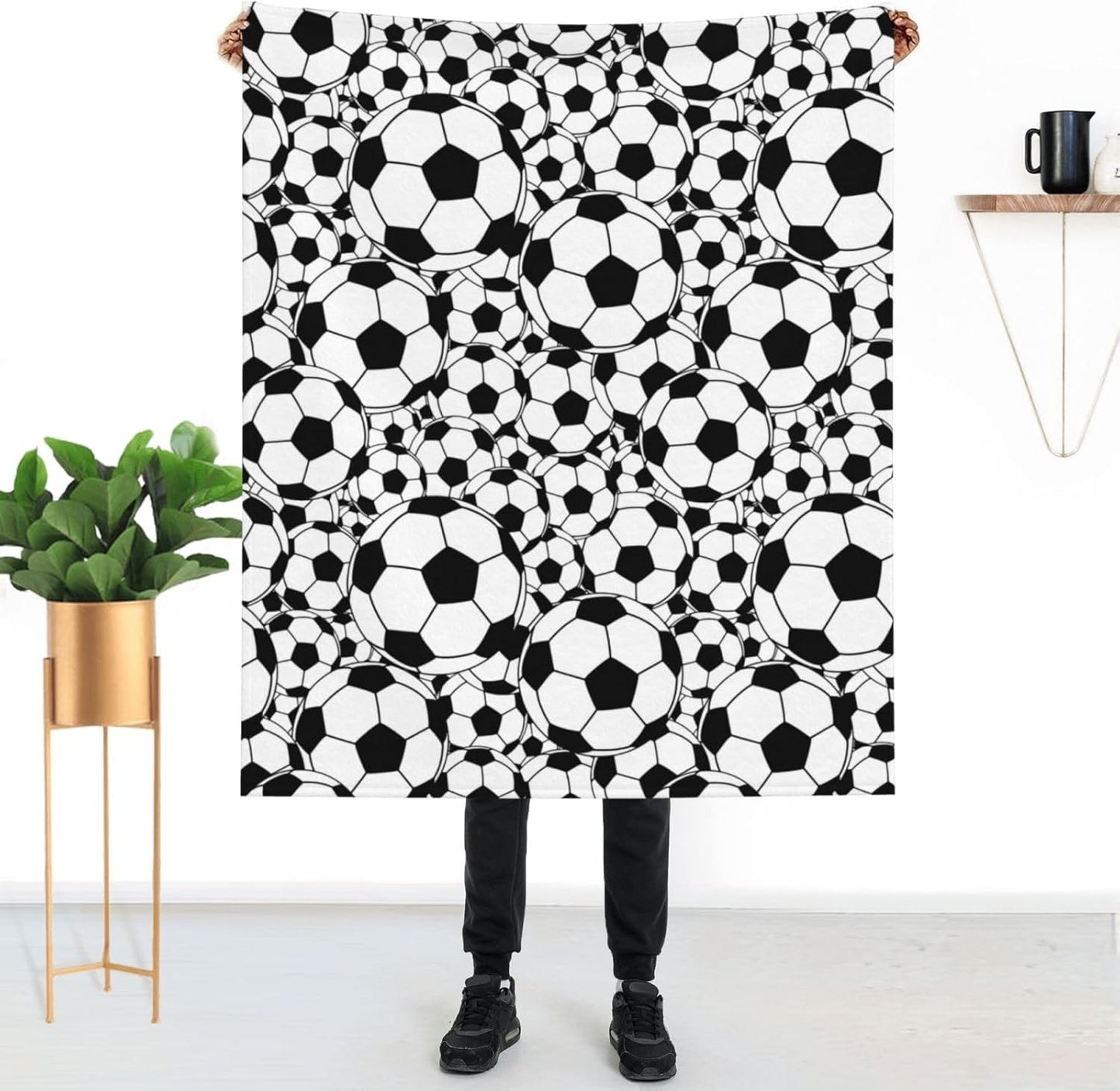 Throw Blanket for Couch Soft Flannel Lightweight Football Blankets Cozy Cute Printed Travel Warm Throws Sherpa Fleece for Women Men 50x60 inch