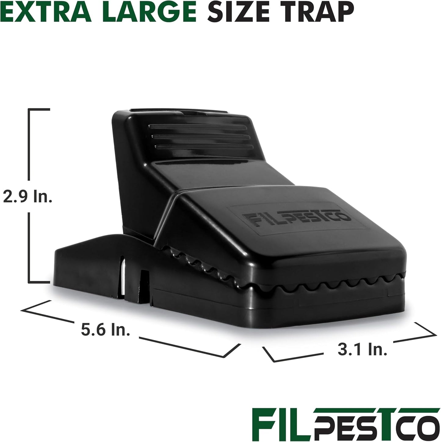 Set of 12 Professional Grade Extra Large Rat Snap Traps, Mouse Trap, Reusable Trap, Heavy Duty for Indoor and Outdoor Pest Control Rodent Solutions