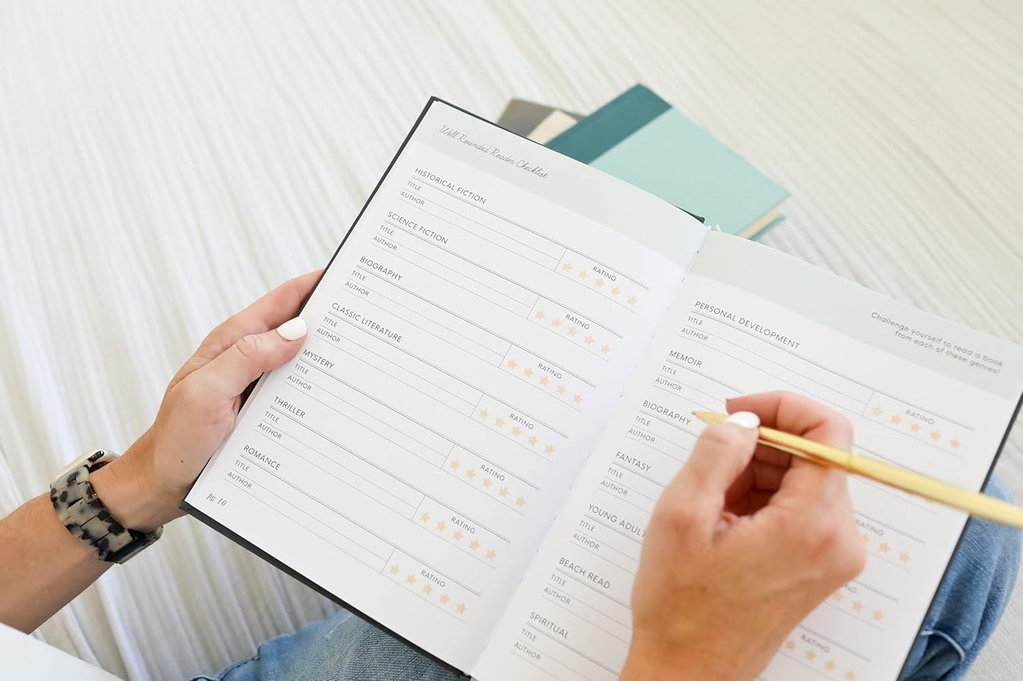 Reading Journal: For the Love of Books, A Book Journal and Planner for Book Lovers to Track, Log and Review