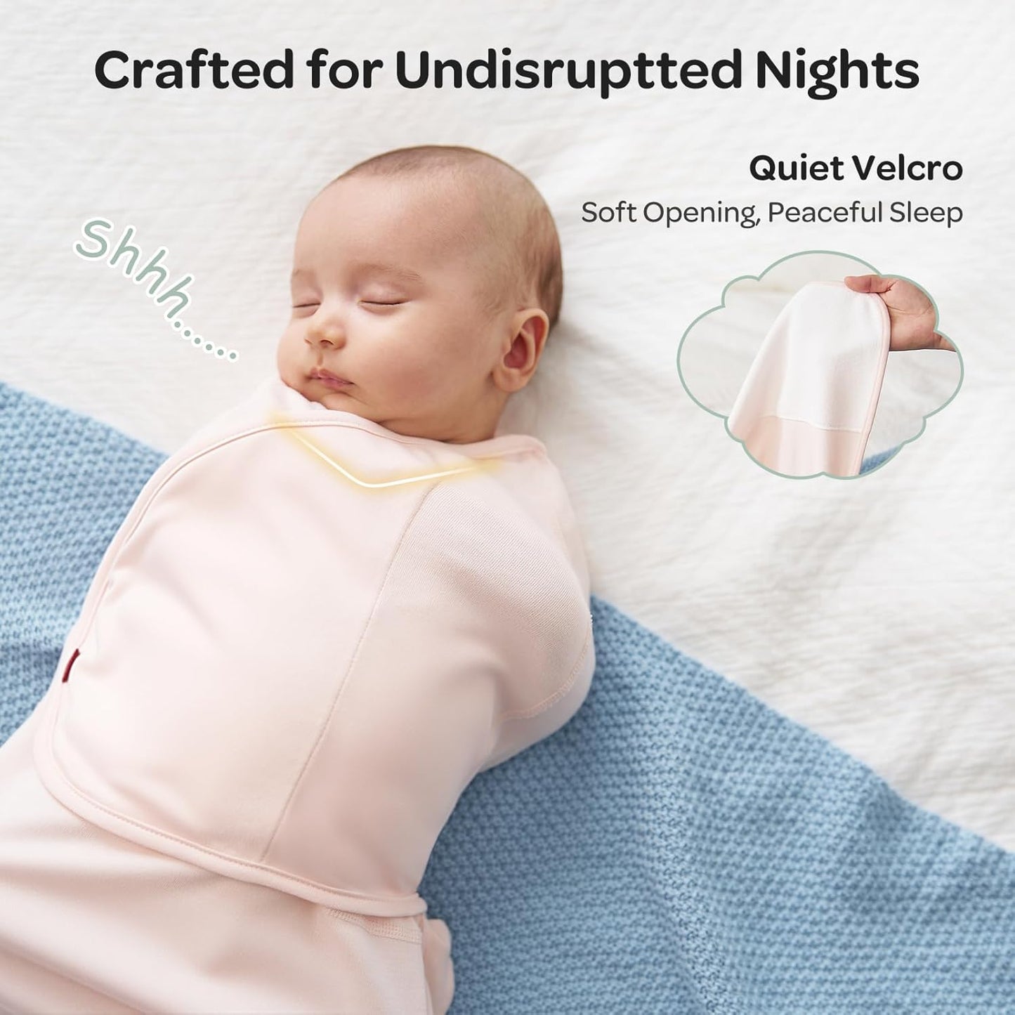 Momcozy Swaddles for Newborns, Quiet Fastener Swaddle Suitable for Infant 0-3 Months, New-Parent-Friendly Sleep Sack, Reduce Startle Reflex, Newborn Boys Girls Registry Essentials, 2-Pack, Bloom