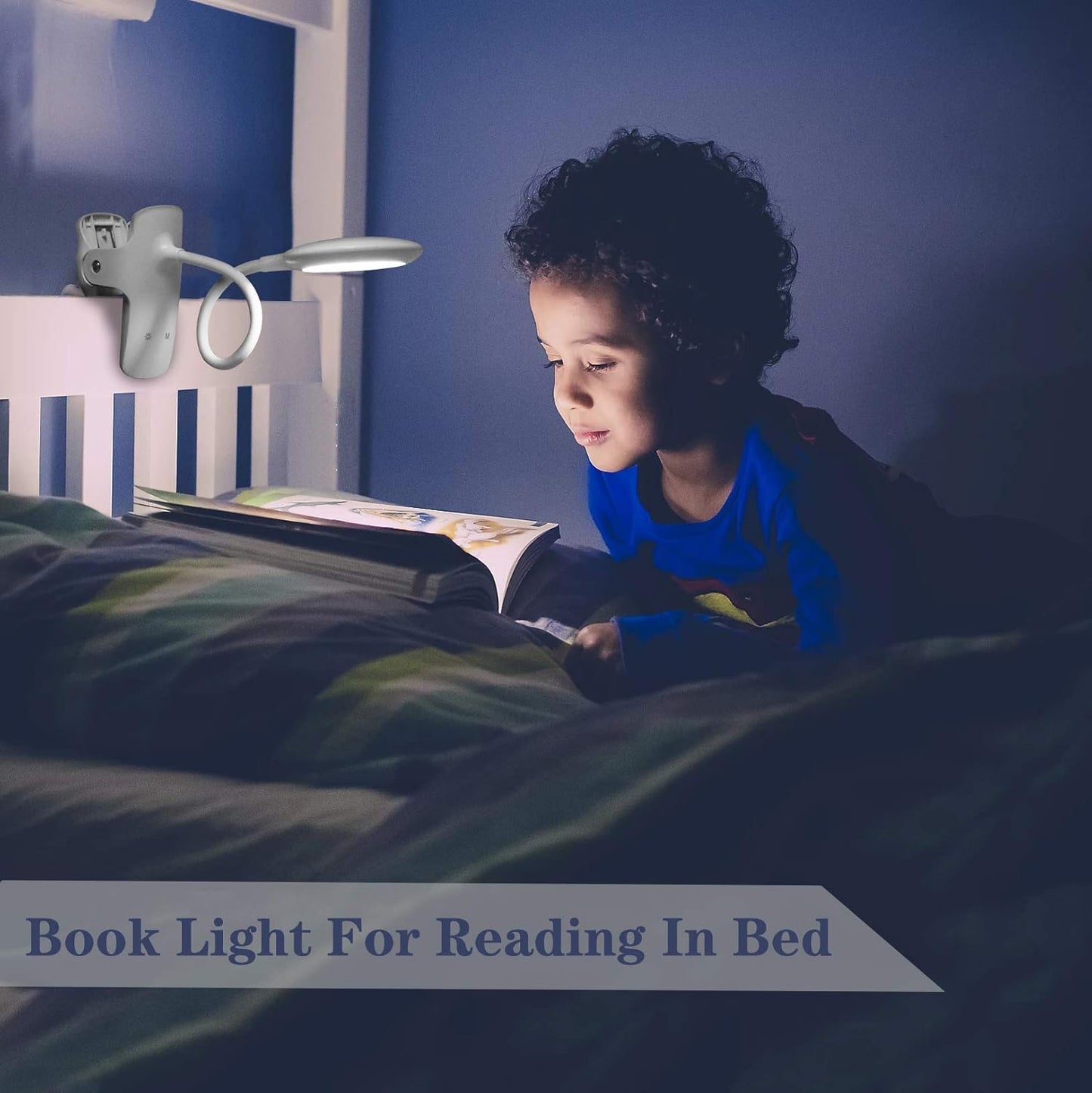Reading Light, 28 LEDs Rechargeable Clip on Lamp, 3 Color x 3 Brightness Clip On Light for Bed Headboard with Safety Switch, Eye Protection Book Light for Reading in Bed, Touch Control Table Desk Lamp
