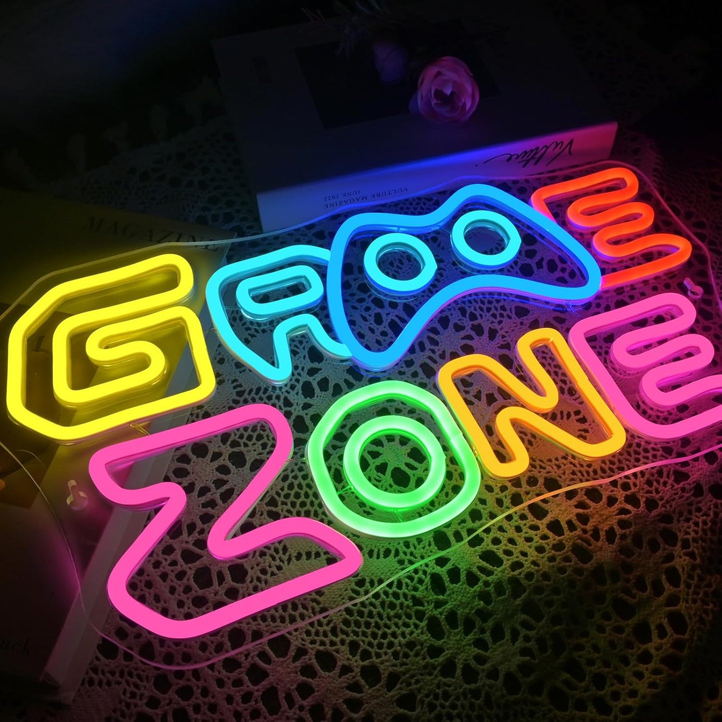 Game Zone Neon Sign Wall Decor Neon Light Bedroom Wall Decor Suitable for Classroom Book Party Library Decoration Reading Room Bookish Decor Gift