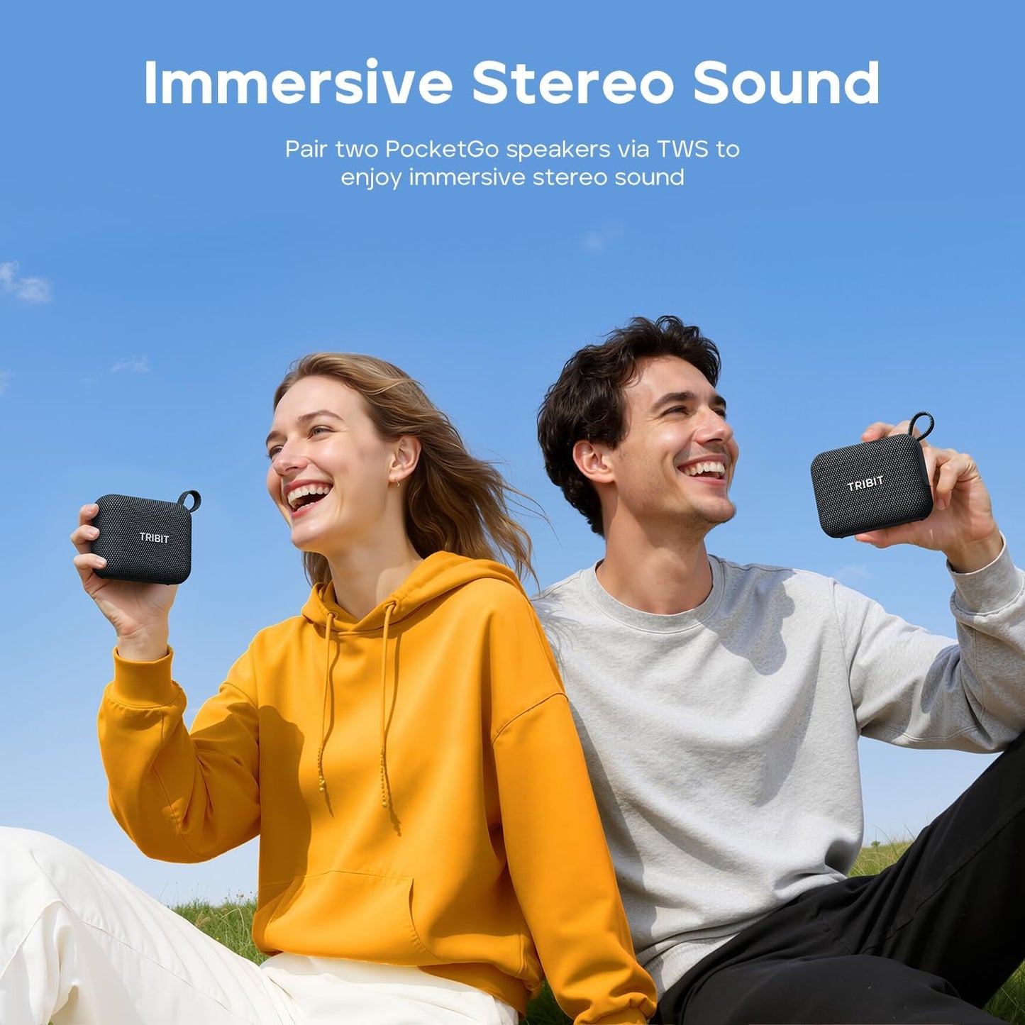 Tribit PocketGo Bluetooth Shower Speaker, IP68 Waterproof/Dustproof, Portable Speaker with 20H Playtime, Wireless, BT6.0, Supports TF Card, Electronics for Travel/Outdoors/Home