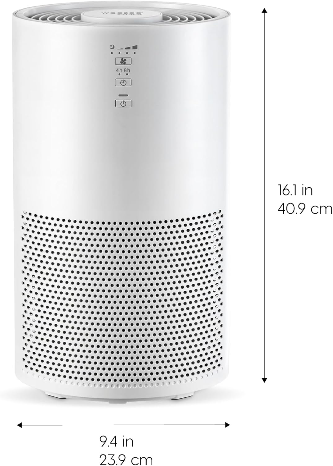 IRIS USA WOOZOO True HEPA Air Purifier, H13 3-in-1 filter removes 99.97% of particles, pet hair, smoke, and odors, covers up to 648 ft², 46W Energy Star motor, ideal for bedrooms and allergies