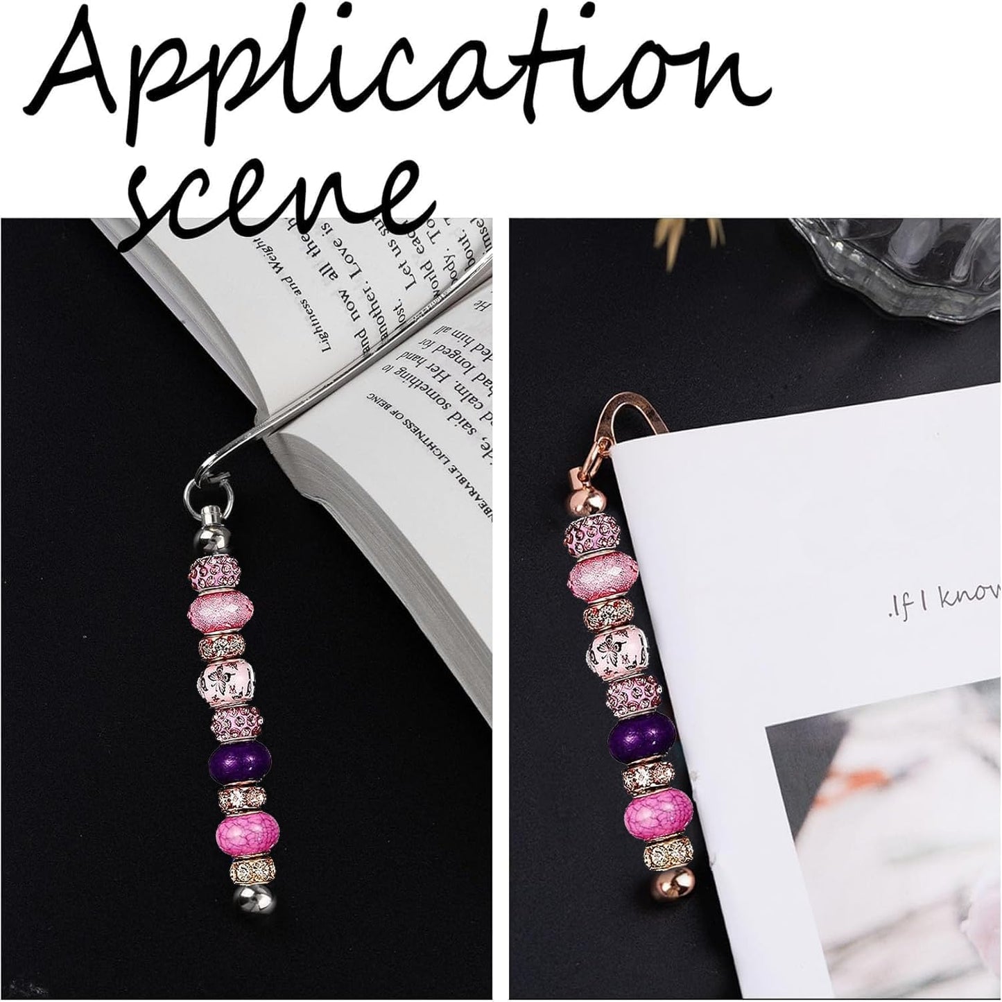 6Pcs Beadable Bookmarks DIY Metal Blank Beaded Bar, Beading Bookmark Bars Bulk for Beads for Book Lovers Student Teacher Office Supplies Craft Jewelry Pendant Charm Gift Birthday Present Gold