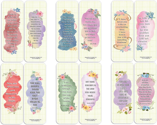 NewEights I Am Who God Says I Am Bookmarks (5-Sets X 6 Cards) - Daily Motivational Card Set – Collection Set Book Page Clippers – Ideal for Church Ministry Gifts for Boys and Girls