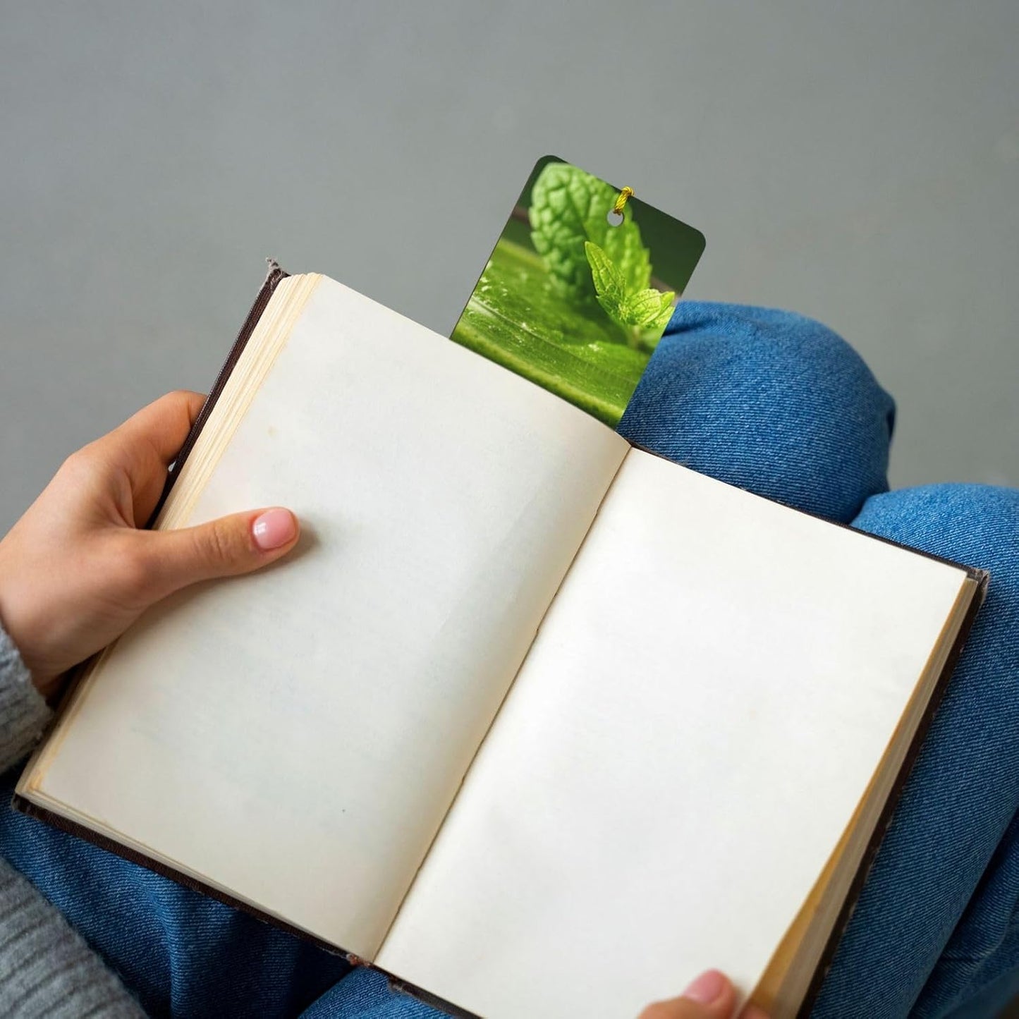 Green Smoothie Bookmarks Gifts for Women Men, Wooden Bookmarks for Book Lovers, Vintage Book Marks Ornaments with Tassel, Unique Personalized Reading Page Markers Gold