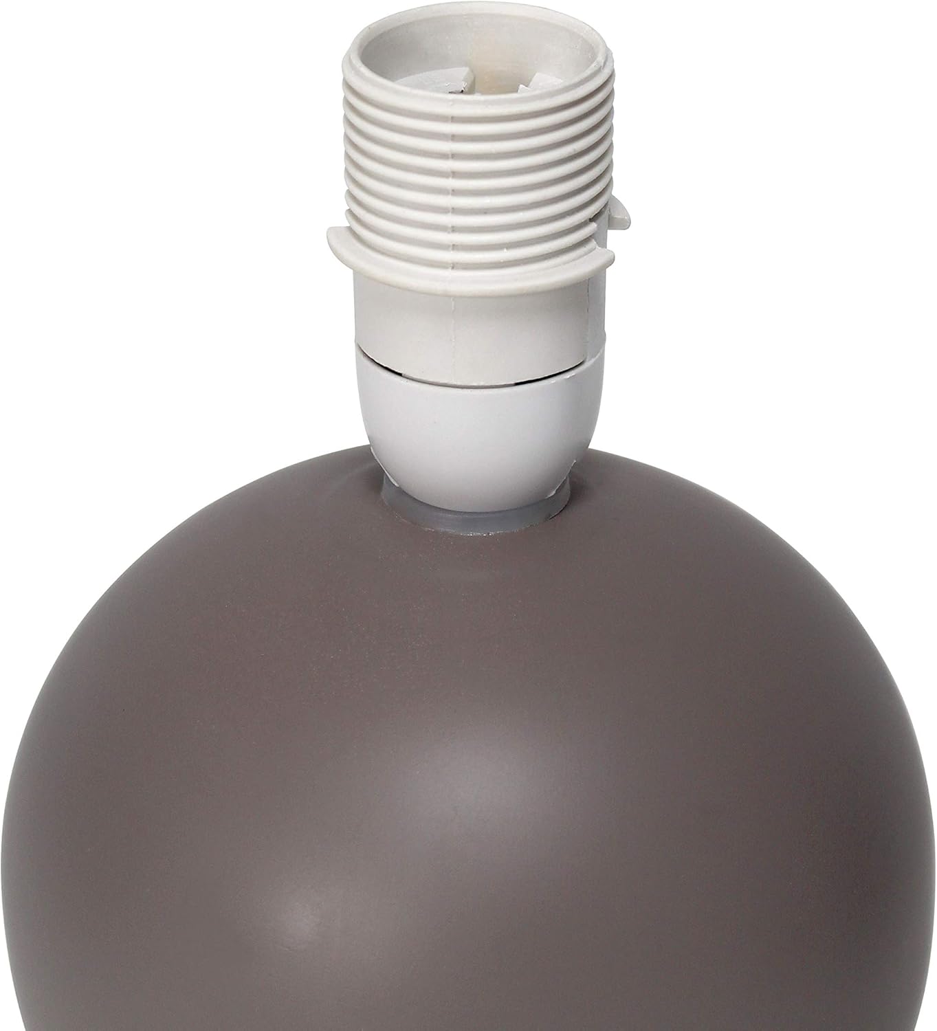 Simple Designs LT2008-GRY Mini Ceramic Globe Table Lamp with Matching Fabric Shade, Gray 5.51 x 5.51 x 8.66