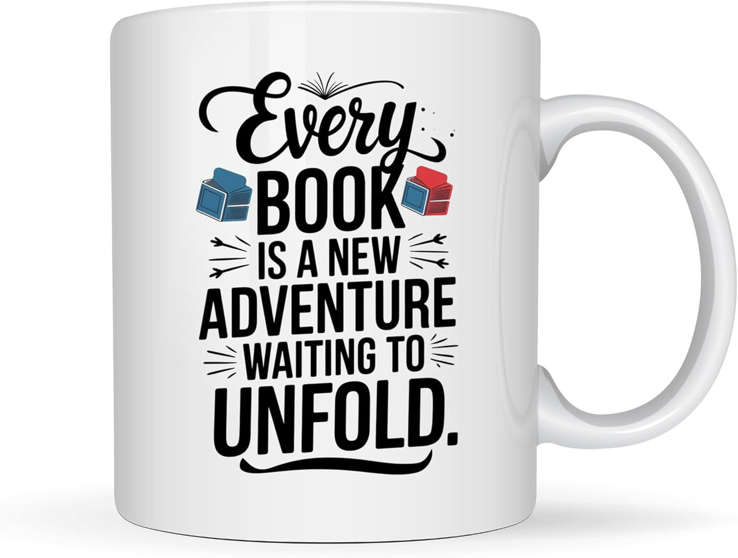 Book Lover Coffee Mug 11oz White - Every Book - Gift for Bookworm Reader Reading Lover Bookish Women