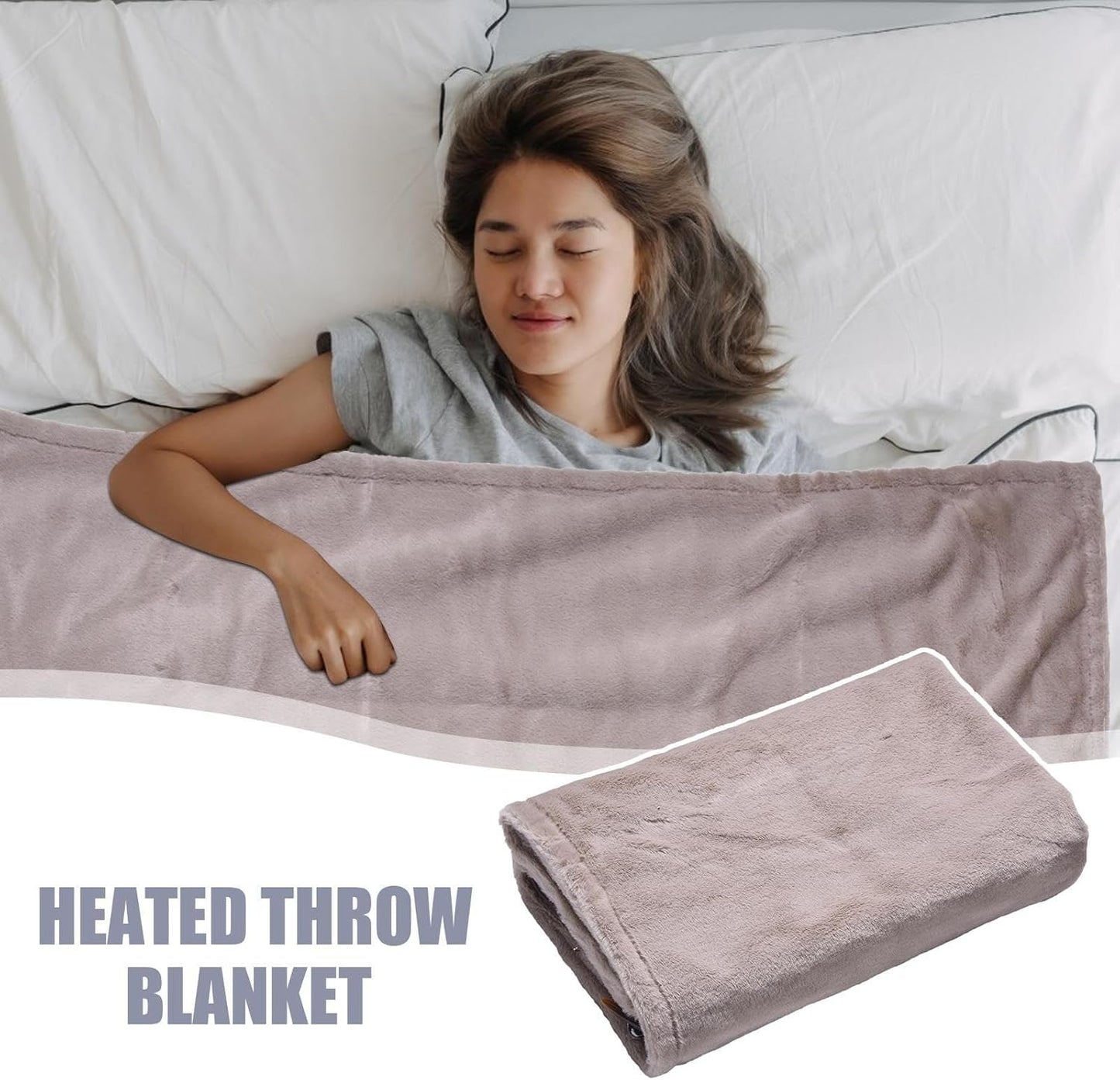 Wearable Electric Heated Blanket, Adjustable Heated Personal Throw Blanket, Camping Electric Personal Throw for Camping, Hiking, Running