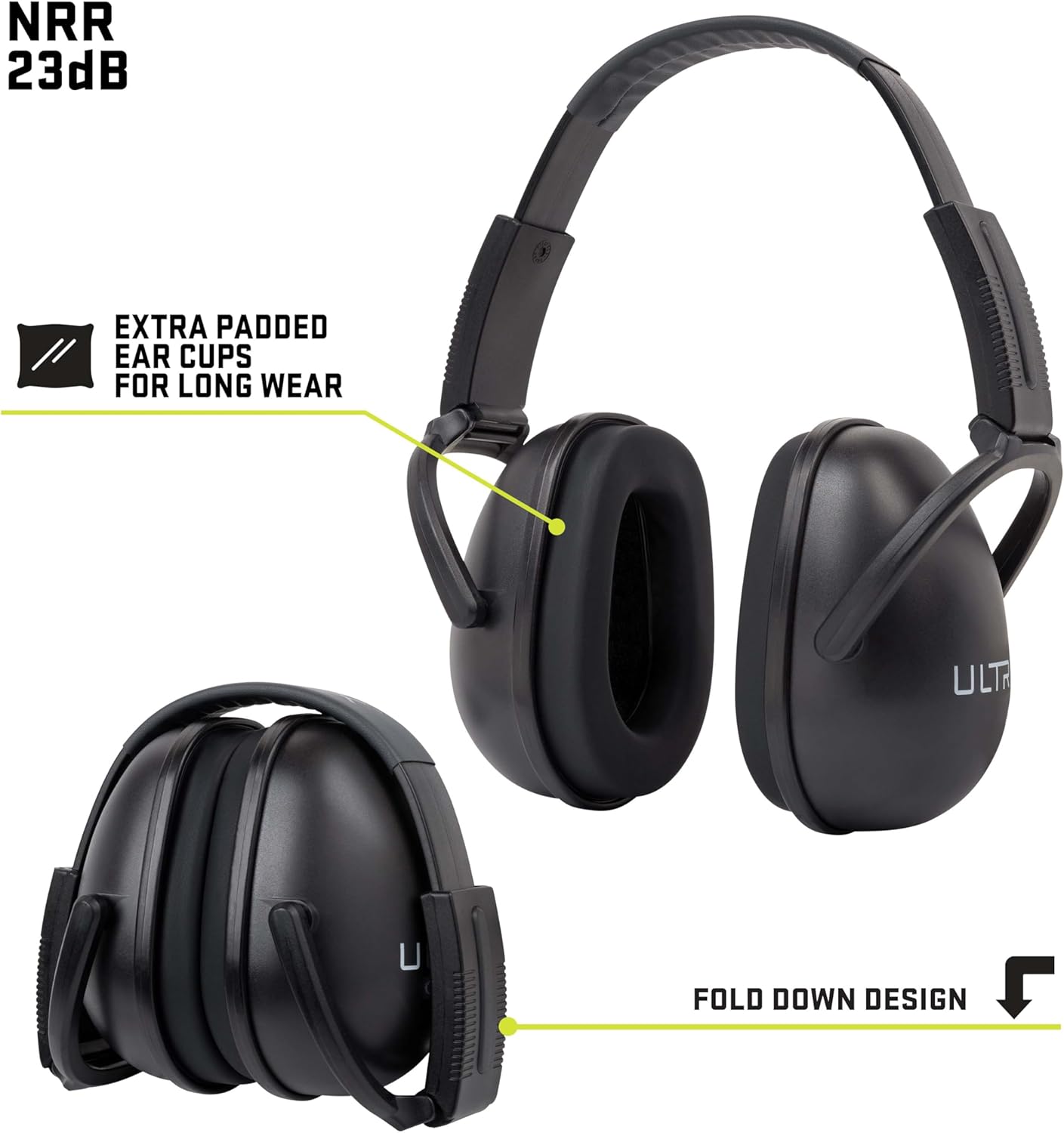ULTRX Sound Blocker Earmuff Premium Hearing Protection