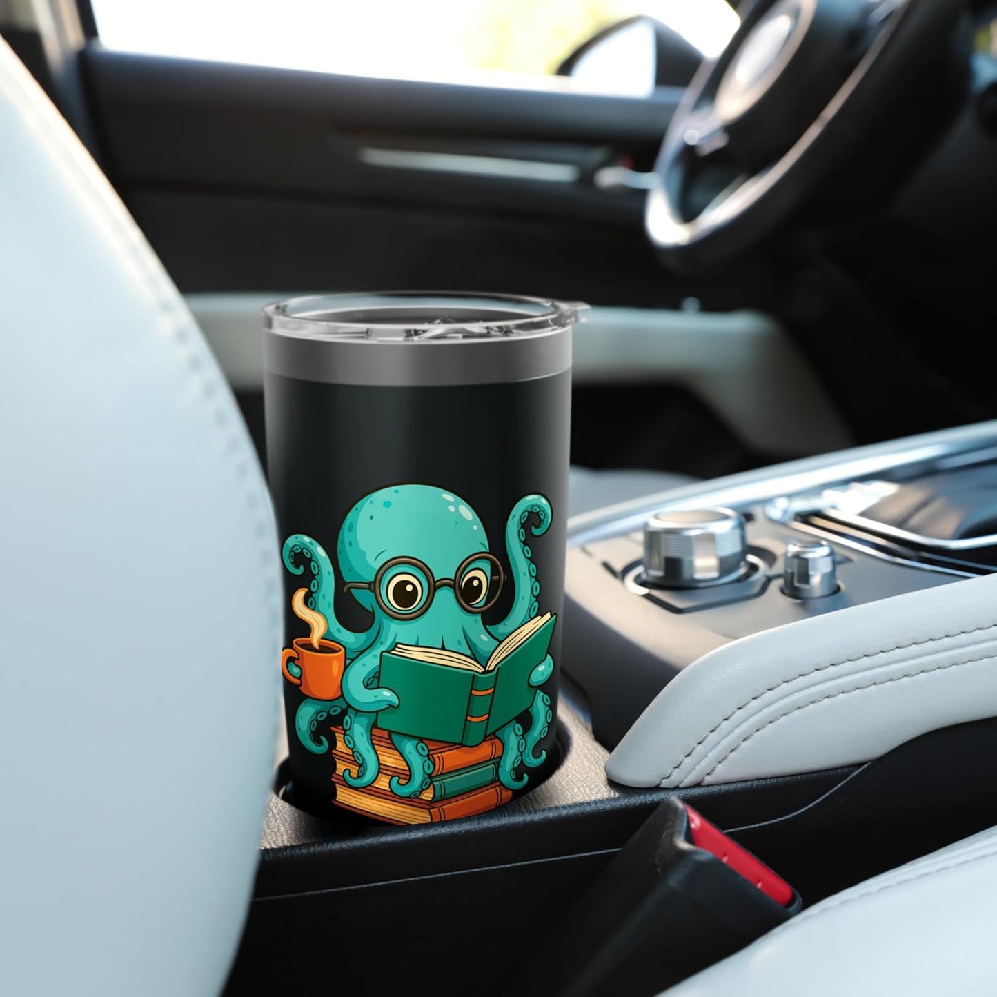 Octopus Reading Book - Reading Bookworm Reader Stainless Steel Insulated Tumbler