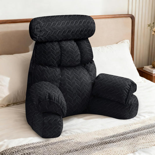 FXXUDVNIIN Back Pillow for Bed Sitting up – with 9.4" Armrests Bed Pillow for Sitting up,Inch Arms for Support, Ideal for Reading, Watching TV, Gaming, and Relaxing