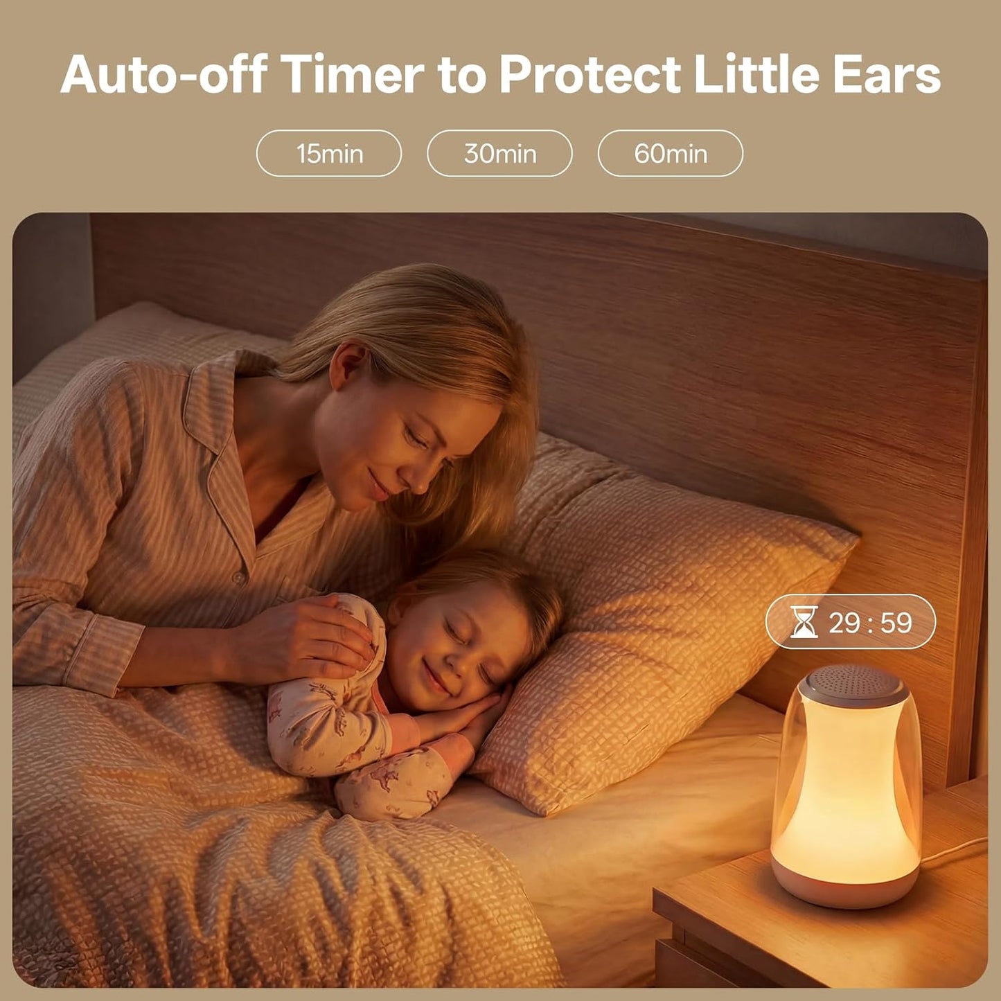 Hotmoon Sound Machine Baby Night Light, Lullight White Noise Sound Machine Remote/Touch Control, Timer, Toddler Sleep Trainer 27 Soothing Sounds for Kids Nursery Sleeping Breastfeeding Lullaby Bedroom
