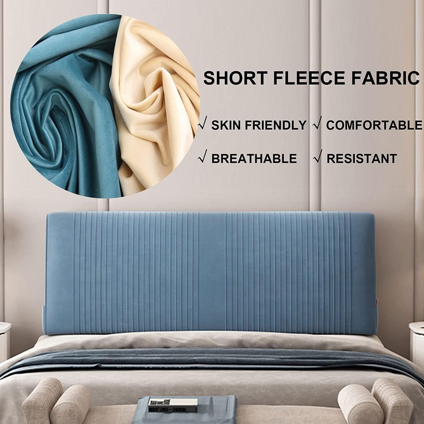 Headboard Cushion Rest Reading Wedge Pillows Bed Support Bolster Upholstered Headboard Backrest Positioning Lumbar Neck Pillow(Size:No headboard 47.2"/120cm,Color:A)
