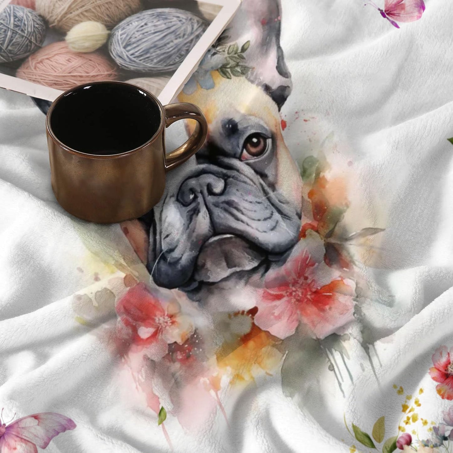 French Bulldog Blanket for Dog Lovers,Super Soft Throw Blanket for Girl Gift Ideas (French Bulldog, 50 * 60in)