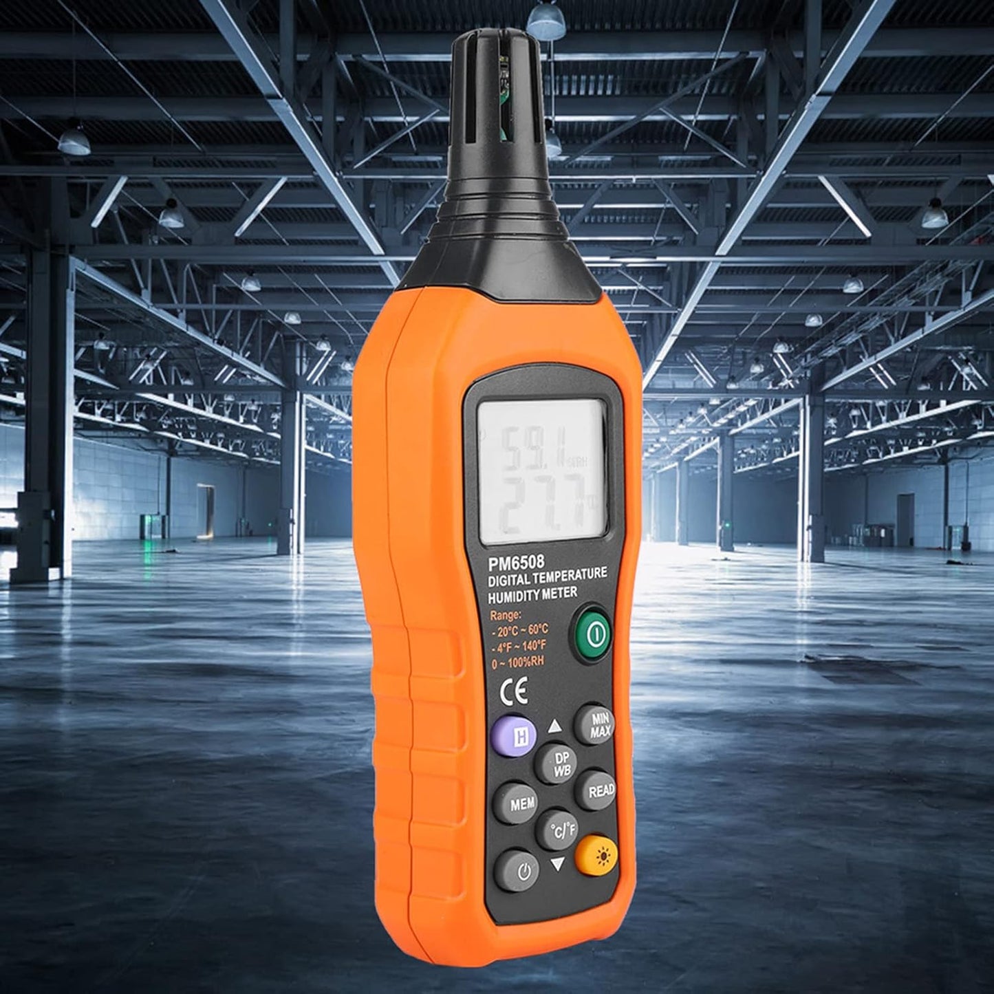 PM6508 High Precision Handheld LCD Digital Temperature Humidity Meter Thermometer Hygrometer for Home and Industrial Using 7.12.41.1in