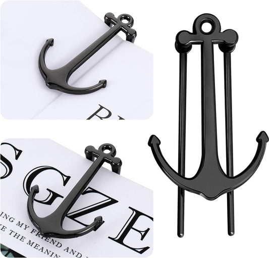 2 Pieces Bookmarks Creative Anchor Bookmark Metal Page Holder for Reading Students Teachers Graduation Gifts Office Supplies