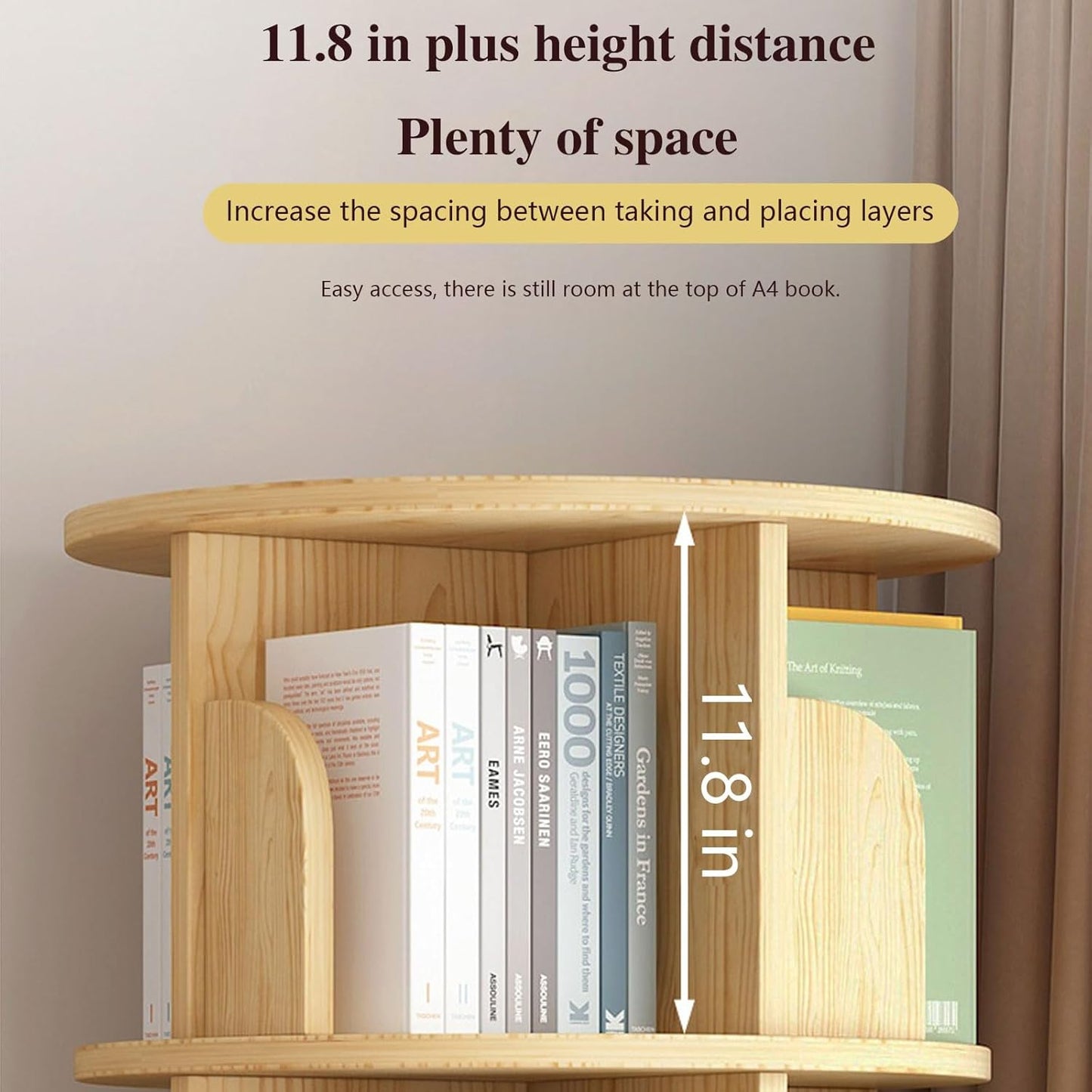 Rotating Bookshelf Tower - Modern Open Design Storage Display Rack for Living Room, Study Room & Office - Stylish Stand Shelves for Easy Access & Organization