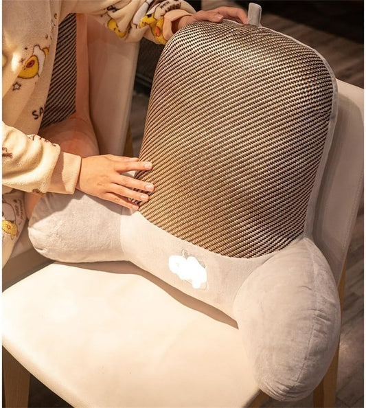 Mat Lumbar Cushion Pillow Office Sedentary Seat(E,60x50cm)
