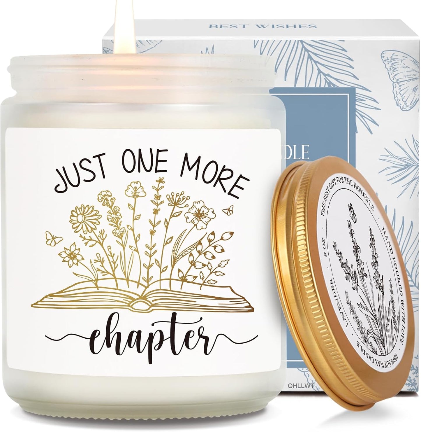 Funny Scented Candle Gifts for Book Lovers, Smells Like Just One More Chapter, Reading Day Candles Decor Gift for Readers, Librarian, Bookworm, Bookish Club Candles Gift for Christmas-36