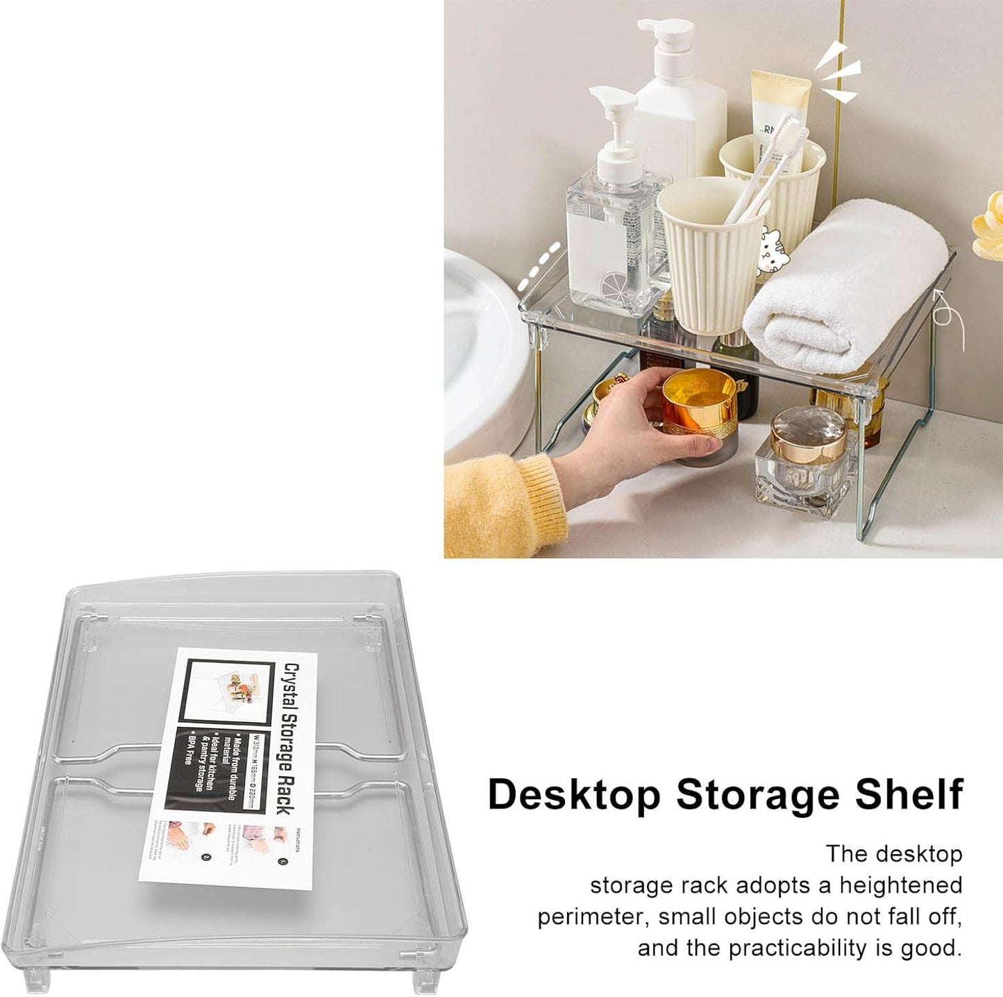 Laptop Stand, Portable Lap Desk Bed Table, Folding Table, Premium Stainless Steel Desk Organizer With PET Top, Elegant Rack for Office, Space-Saving Design