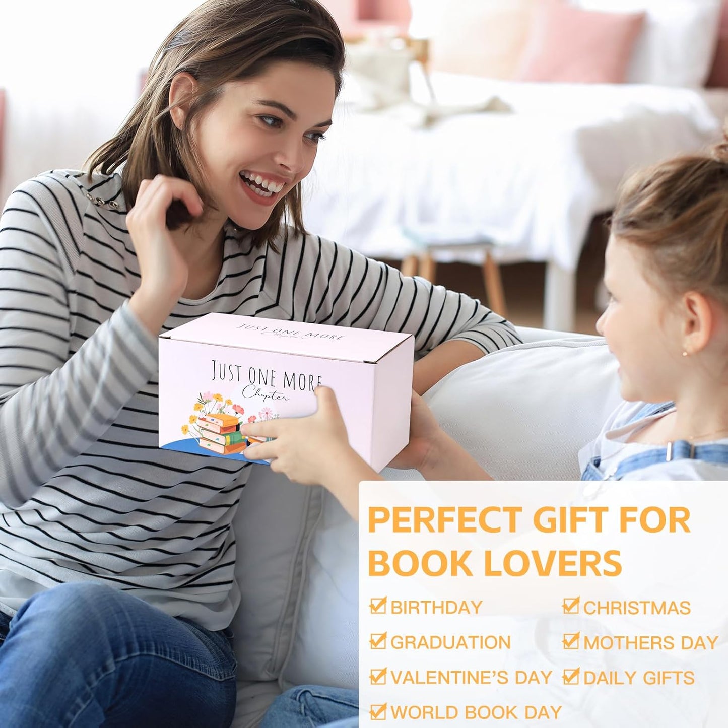 Book Lovers Gifts for Women, Bookish Gifts for Readers, Gift for Book Lovers Women, Gift for Readers, BookClub, Librarian, Bookworm, Reading Accessories, with 16oz Glass Cup, #7