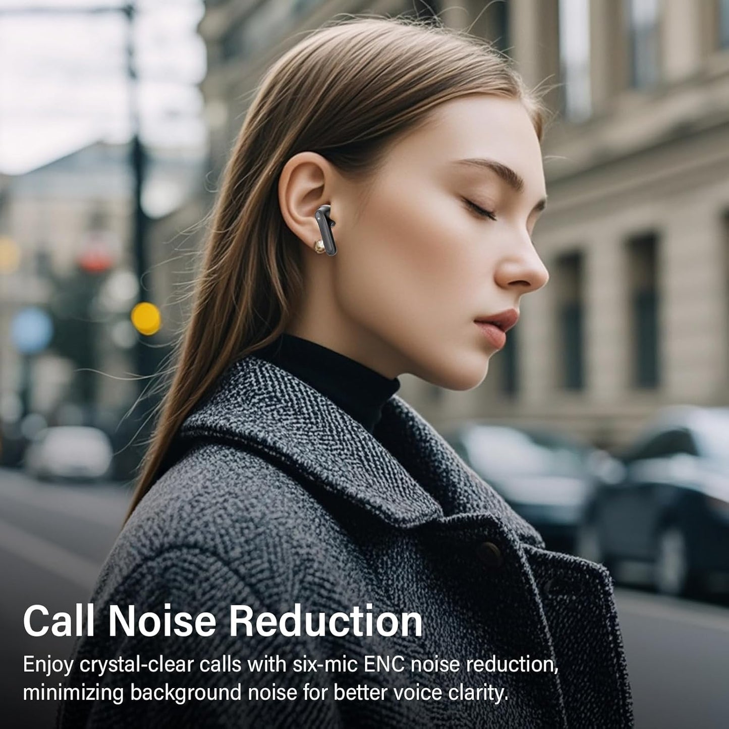 Hybrid Active Noise Canceling Wireless Earbuds, 6 Mics ENC Clear Call Ear Buds, Hi-Res Audio Deep Bass Bluetooth 5.4 Headphones, 48H Playtime, IP7, 8 EQ Modes, Multipoint Connection