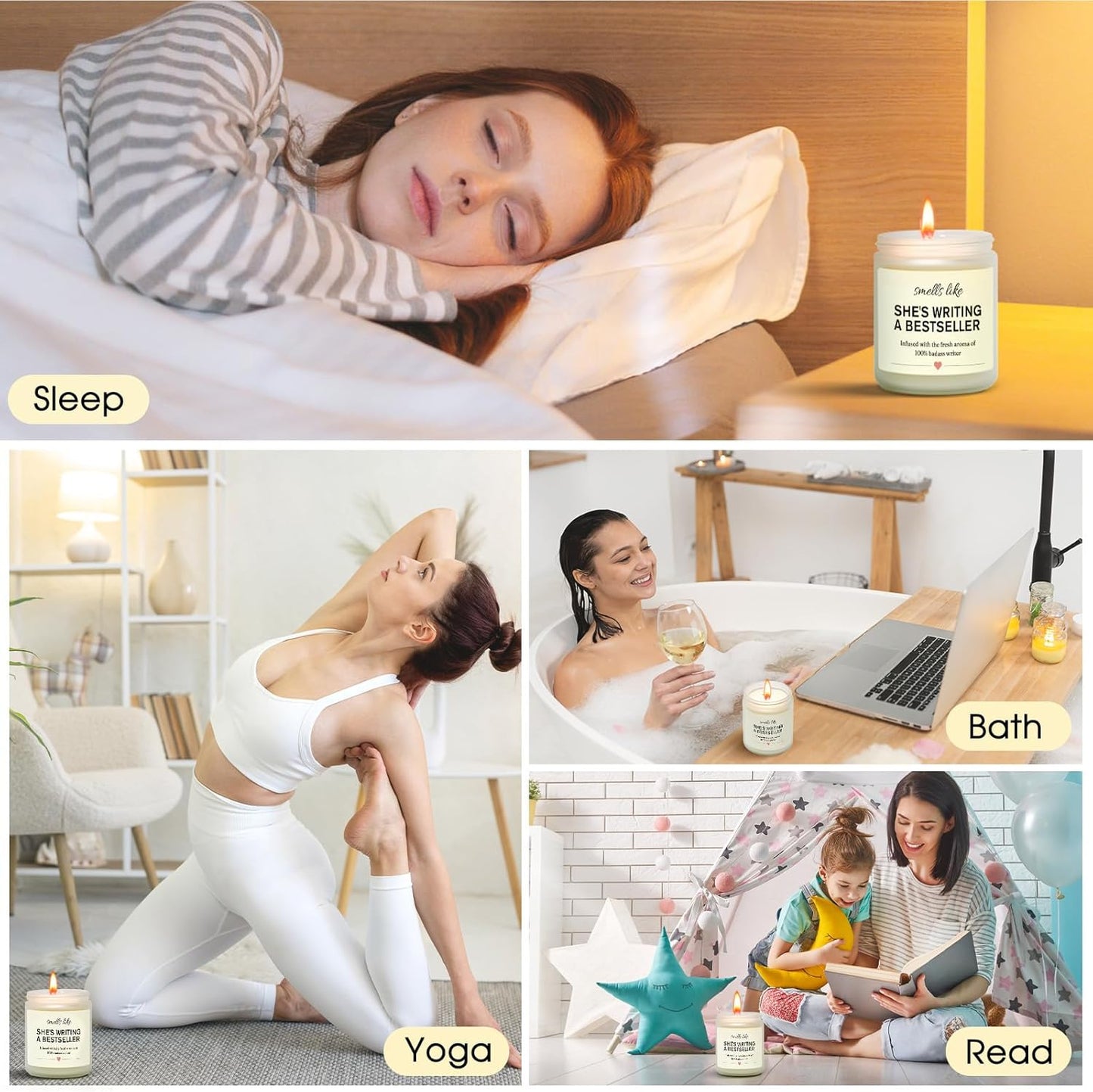 Kosmickiss Writer Gifts for Women, Funny Author Gifts for Writers, Lavender Soy Wax Candle, Cool Writer Presents for Book Novelist, Screenwriter, Aspiring Literature Presents