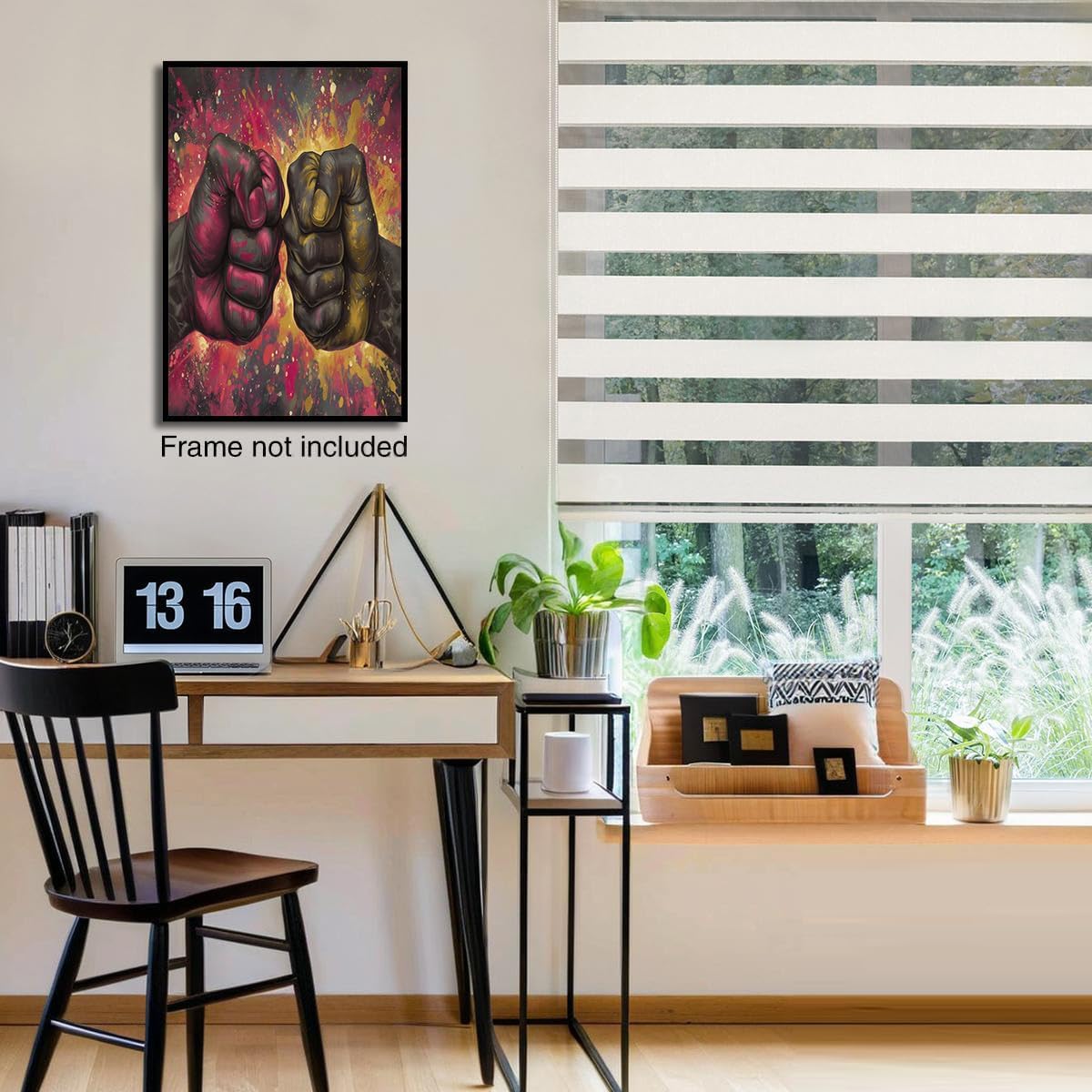 GDJSMIN Street Art Style Wall Art, Graffiti Fist Painting Poster for Reading Room Living Room Decor 24 x 36 inch Unframed
