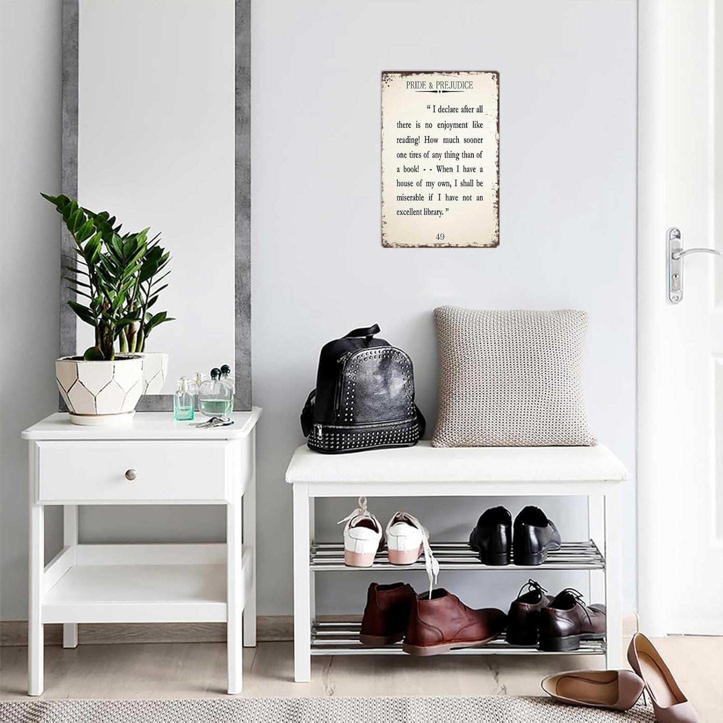 Funny Metal Signs Pride And Prejudice Quote Jane Austin Reading Literature Library Posters Trendy Home Wall Art Jane Austin Tin Sign For Home Room Office Decor 8x12inch