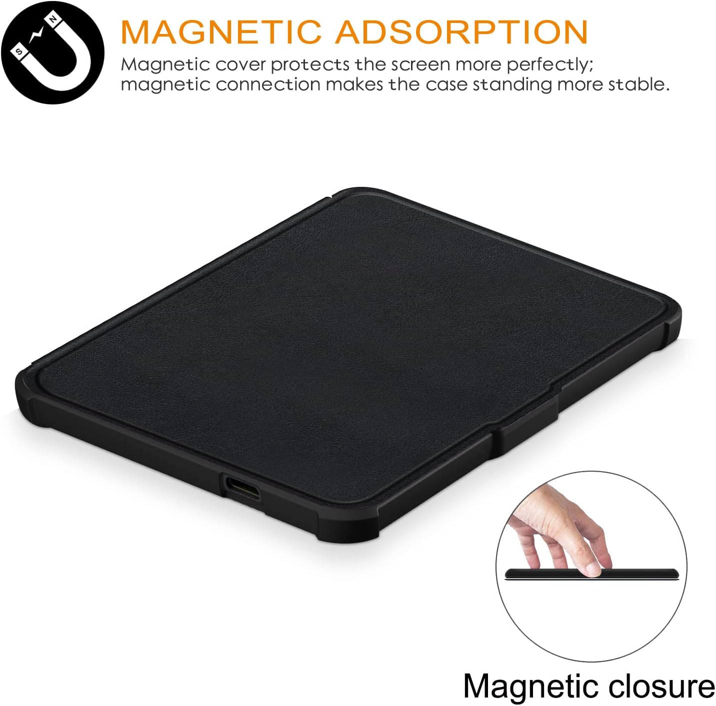 Case Compatible with Kobo Clara Colour/Clara BW(2024)/Clara 2E (2022)/Tolino Shine Color/Shine 5(2024)/Shine 4 (2022) 6" Slim Shell with Stand Function Auto Wake/Sleep Smart Cover,Black