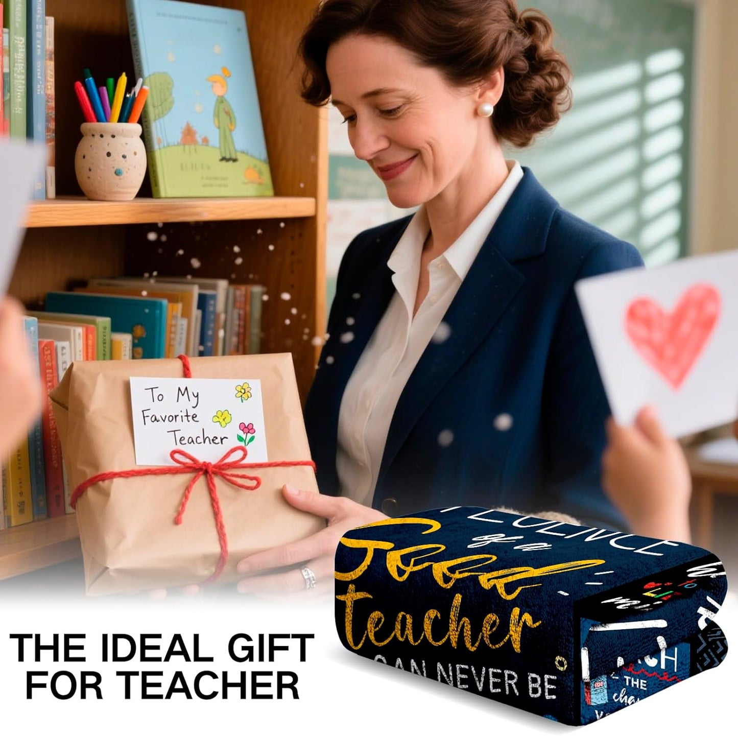 Teacher Appreciation Gifts for Women Men, Teacher Gifts Blanket 60" x 50", Thank You Back to School Teachers Gifts from Students, Birthday Retirement Graduation End of Year Gift for Teachers