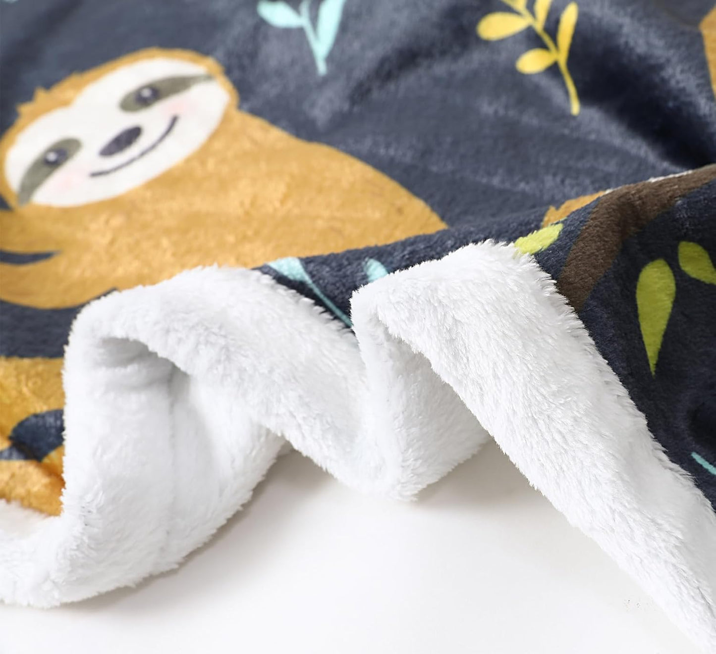 Sloth Blanket for Kids and Adults Sloths Printed Throw for Toddlers Boys Girls Soft Cozy Flannel Fleece Blankets (Sloth 3, 48"x60")