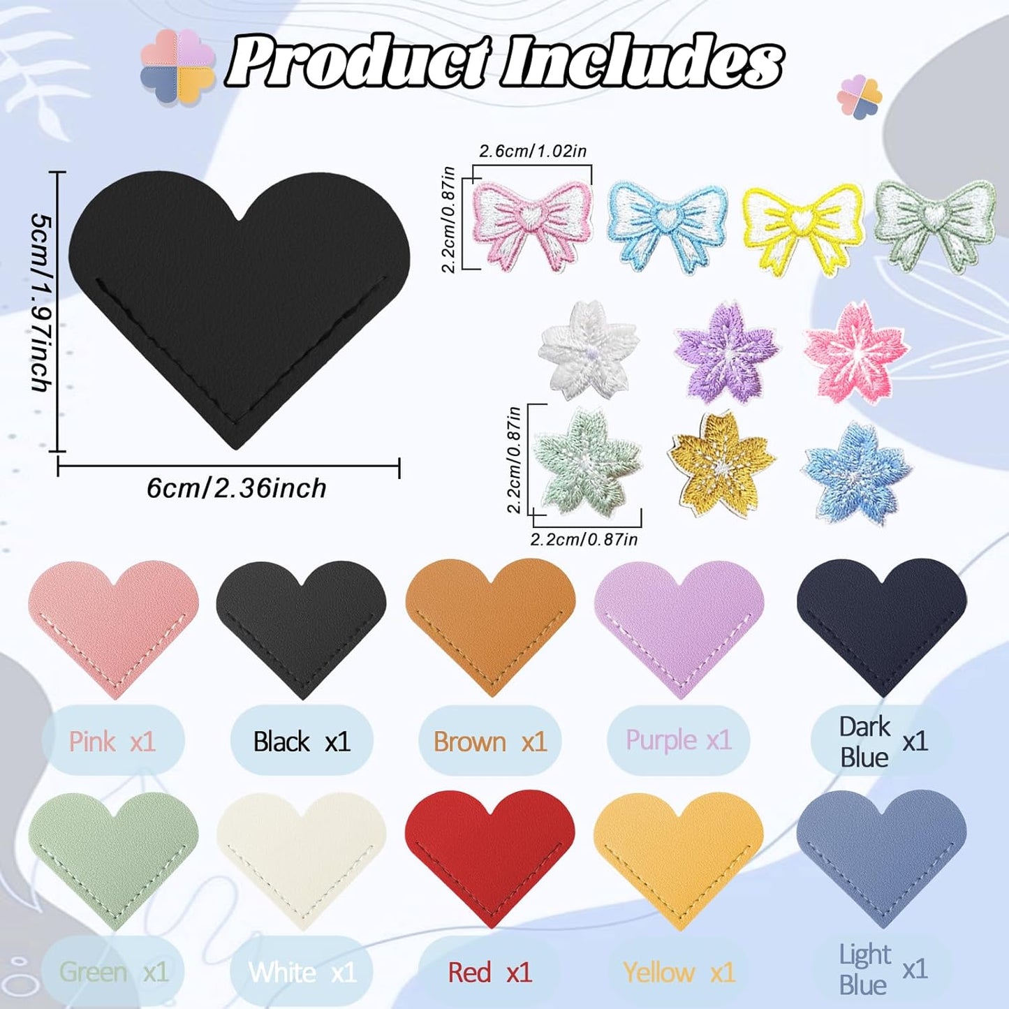 10 Pcs DIY Leather Heart Bookmarks for Women Book Lovers, Book Accessories Gifts for Reading Women, Cute Corner Page Bookmarks for Book Lovers Teachers Students, School Office Home Supplies(Heart B)