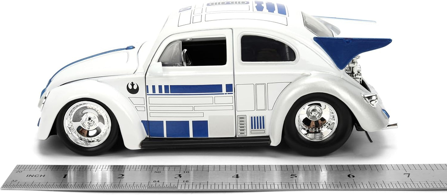Jada Star Wars R2-D2 with 1959 Volkswagen Drag Beetle 1:24 Die-Cast Vehicle & 2.5-Inch Figure Toys