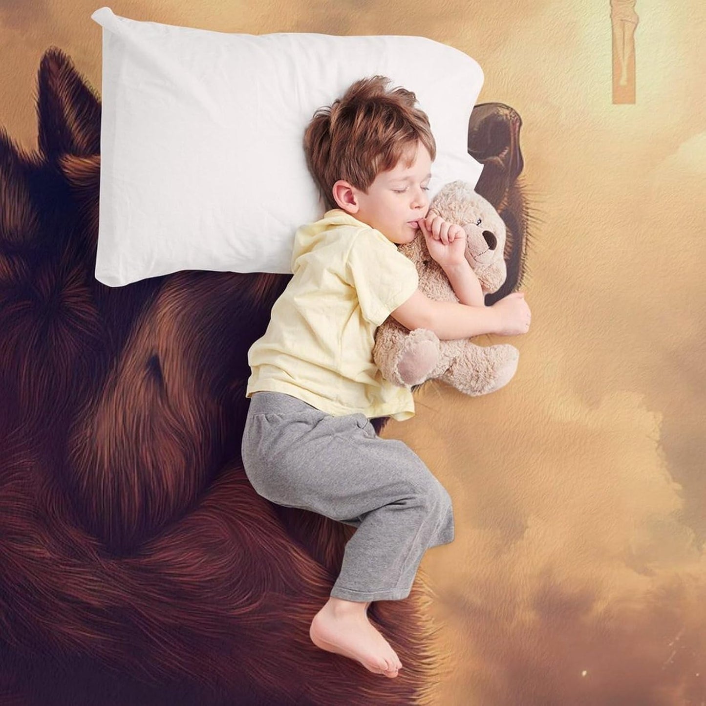 German Shepherd Christianity Throw Blanket for Couch Bed Plush Cozy Fuzzy Flannel Blanket for All Season 30"x50"