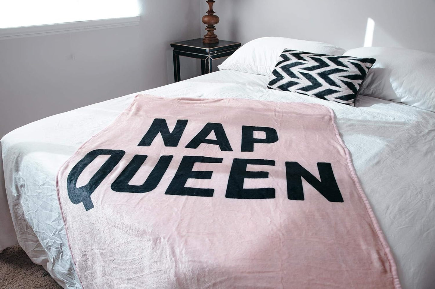 JUST FUNKY Nap Queen Soft Throw Blanket | 45 X 60 Inch Cozy Lightweight Fleece Blanket
