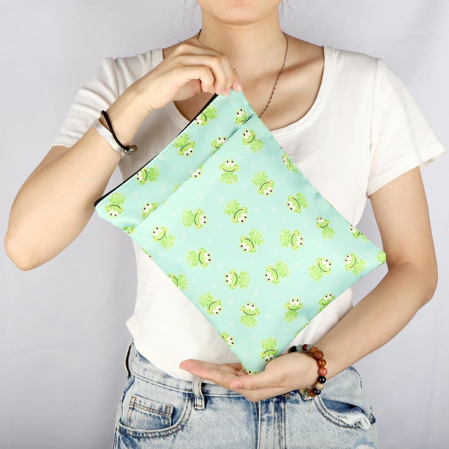 MAOFAED Frog Book Sleeve Froggy Book Cover Animal Lover Gift Frog Lovers Gift for Women Mother (Frog BSL)