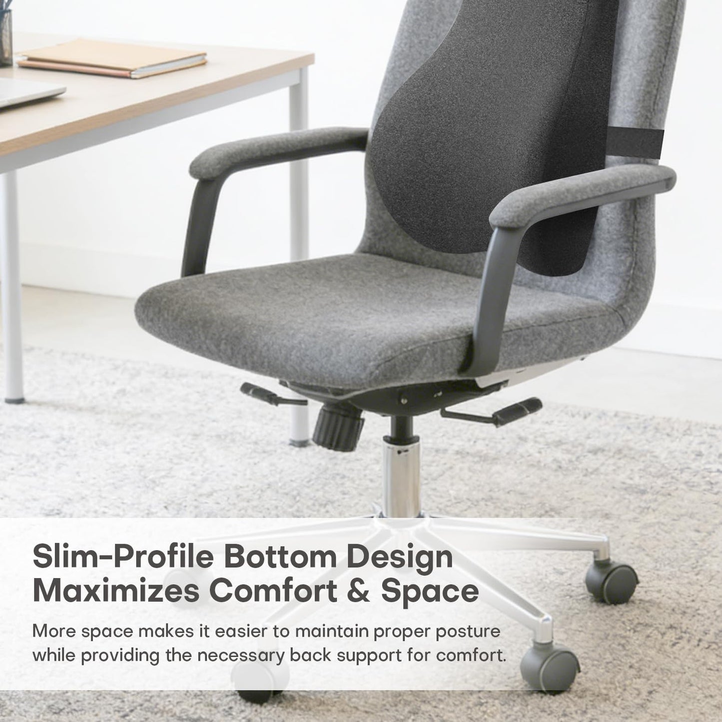 24'' Tall Back Support Pillow Fully Support Entire Back and Shoulder for Pain Relief and Comfort, Memory Foam Back Cushion for Back Rest, Ideal for Executive Office Chair, Computer & Gaming Chair